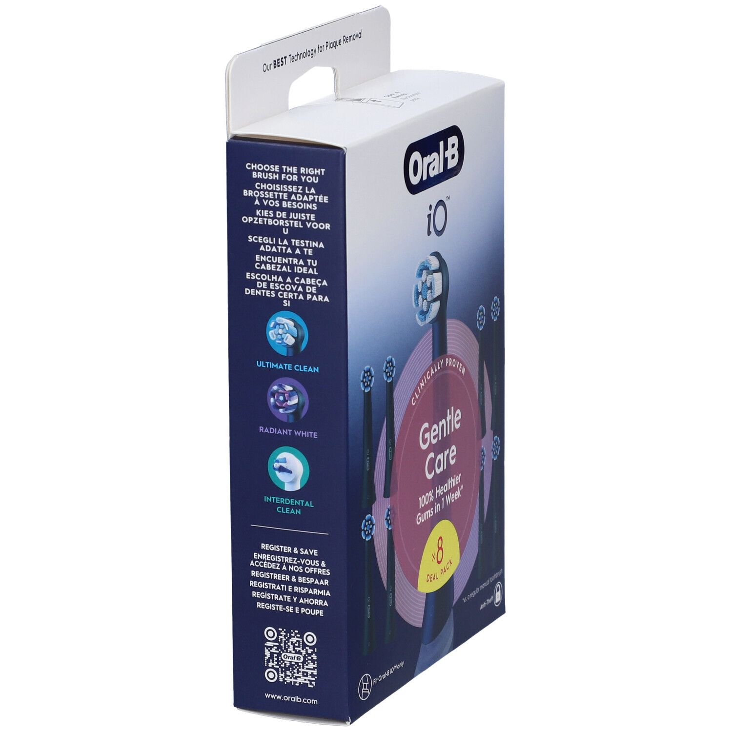 Oralb Power Ricarica Io Gentle Clean White 8 Pezzi