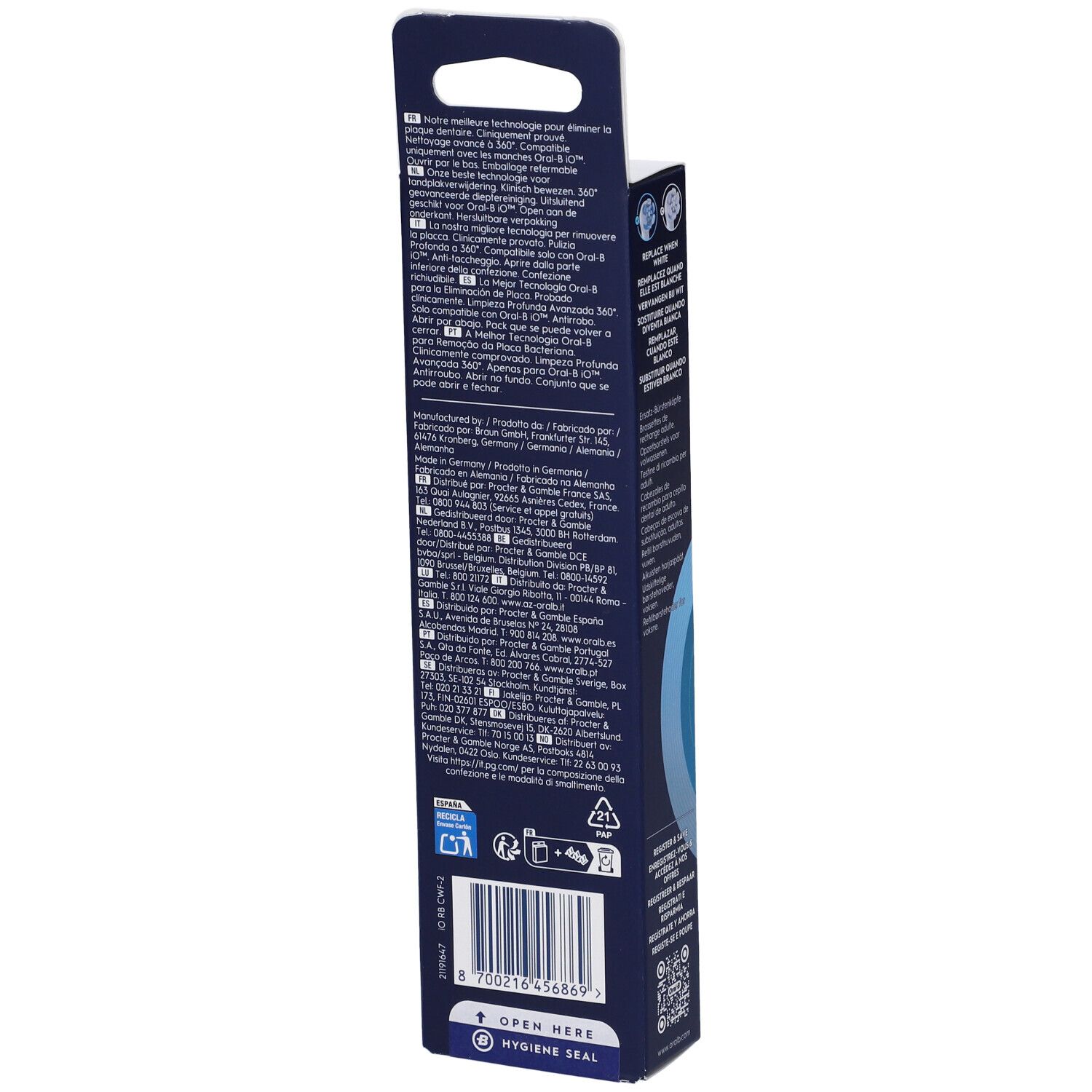 Oralb Power Ricarica Io Ultra Clean White 2 Pezzi