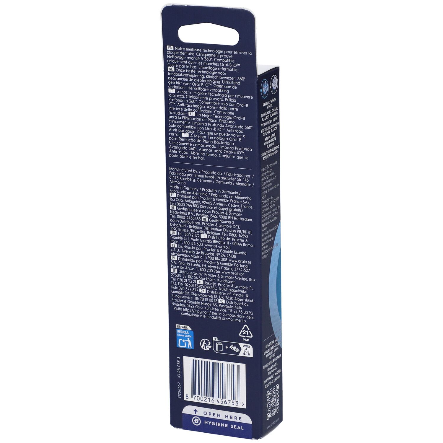 Oral-B iO Ultimate Clean Testine di Ricambio Nere