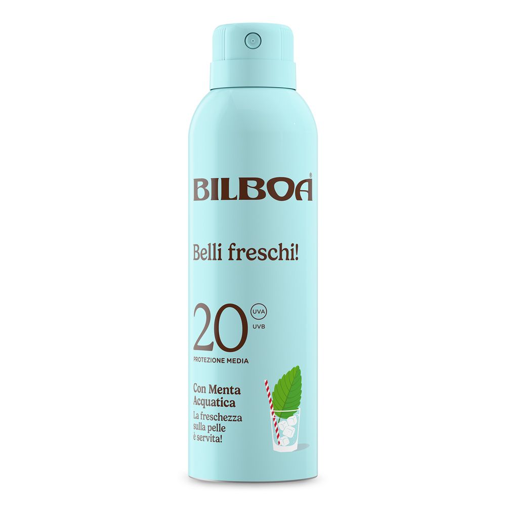 Bilboa Belli Freschi Spray Solare SPF 20 menta acquatica