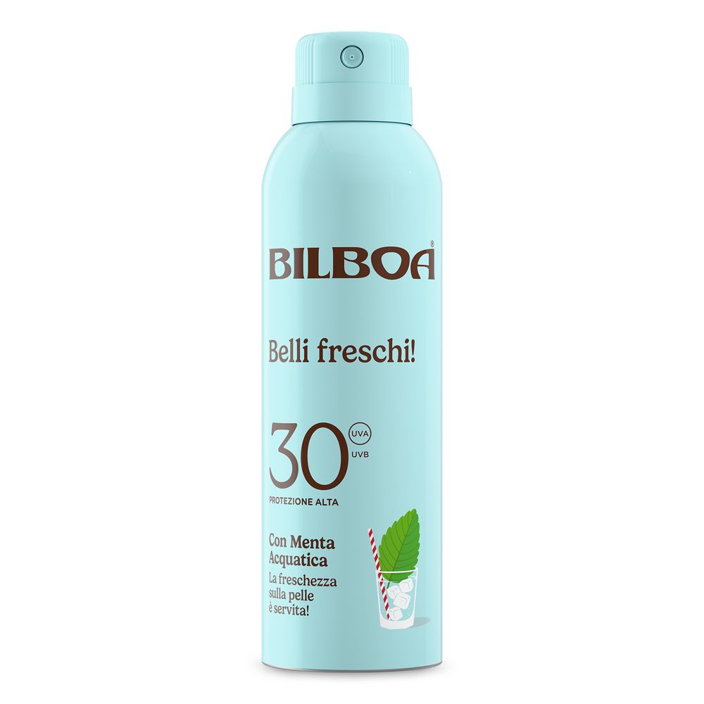 Bilboa Belli Freschi Spray Solare SPF 30 menta acquatica