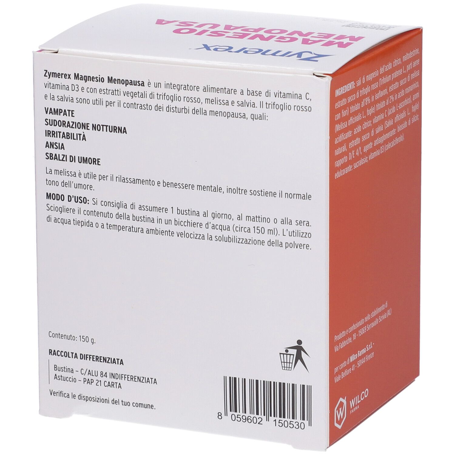 Zymerex Magnesio Menopausa Bustine