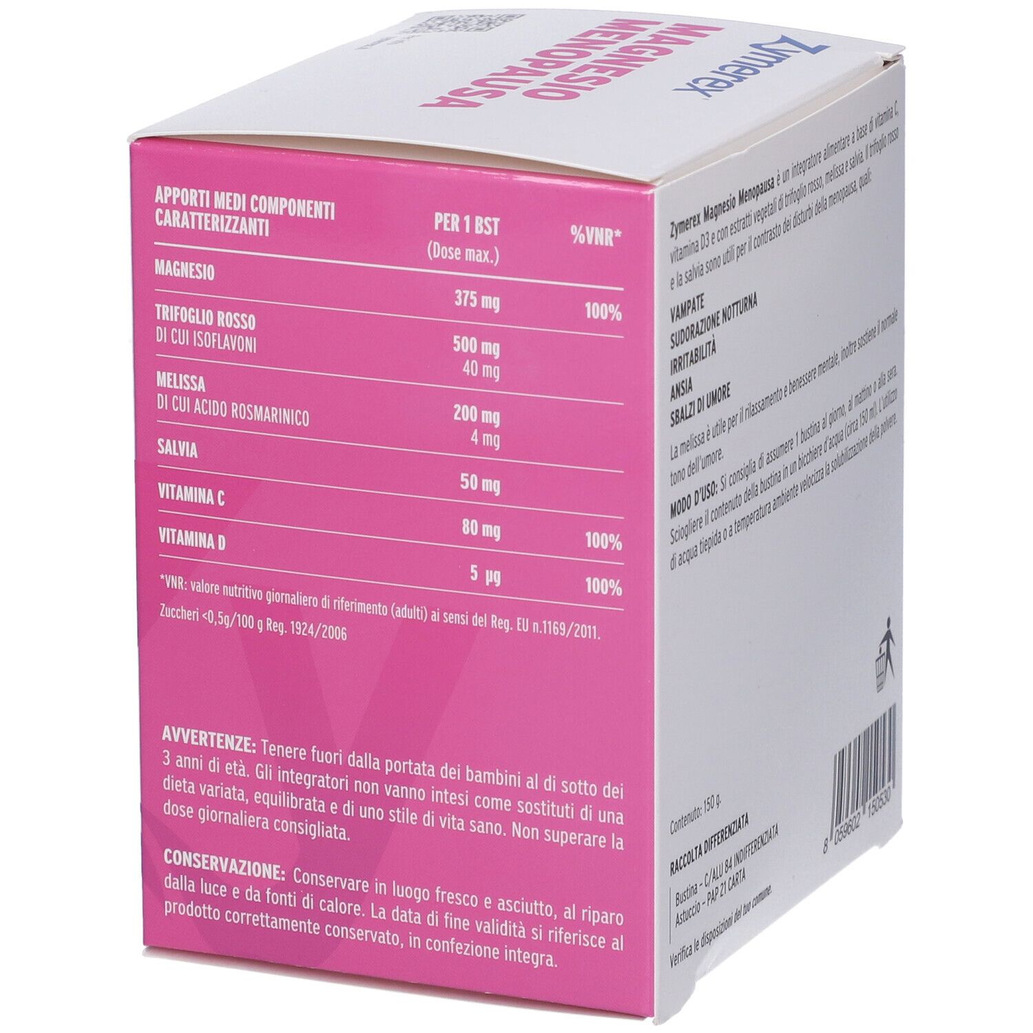 Zymerex Magnesio Menopausa Bustine