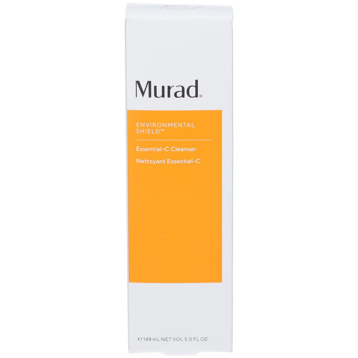 Confezione del prodotto. Scatola. Logo Murad. Essential-C Cleanser. Protezione ambientale.