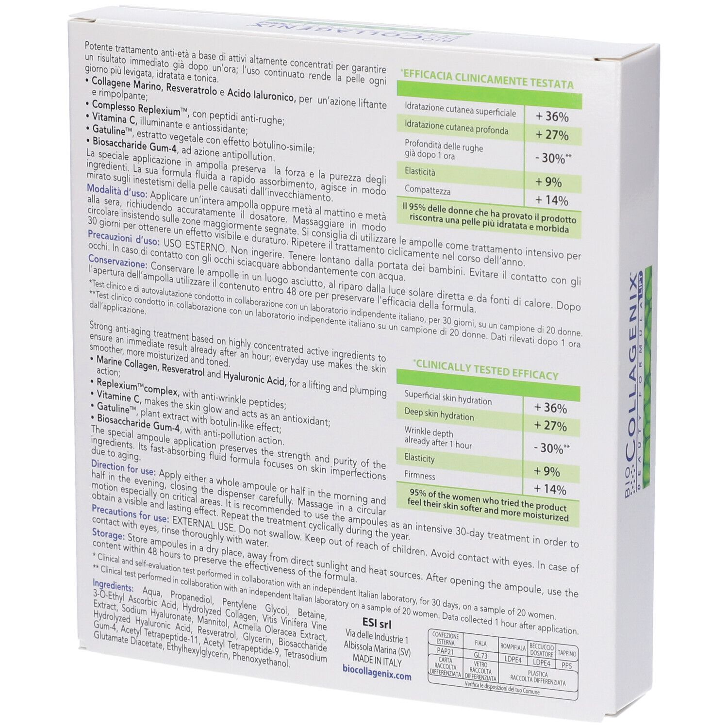 ESI Biocollagenix Trattamento Concentrato Anti Età Fiale