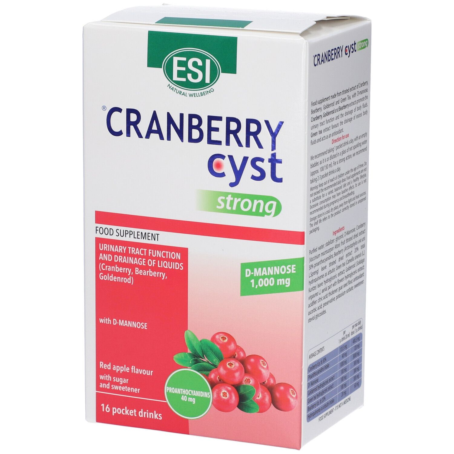 Esi Cranberry Cyst Forte Pocket Drink