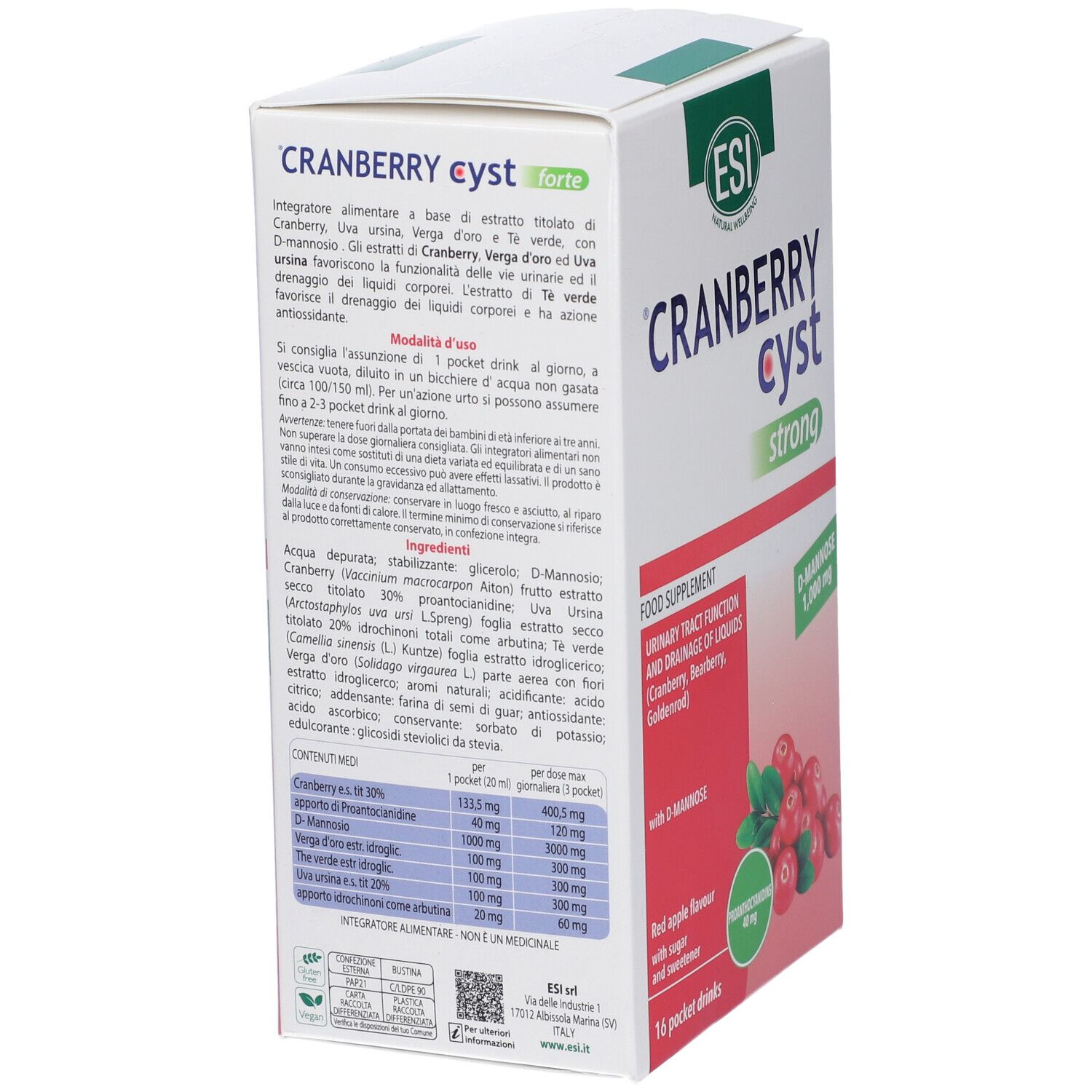 Esi Cranberry Cyst Forte Pocket Drink