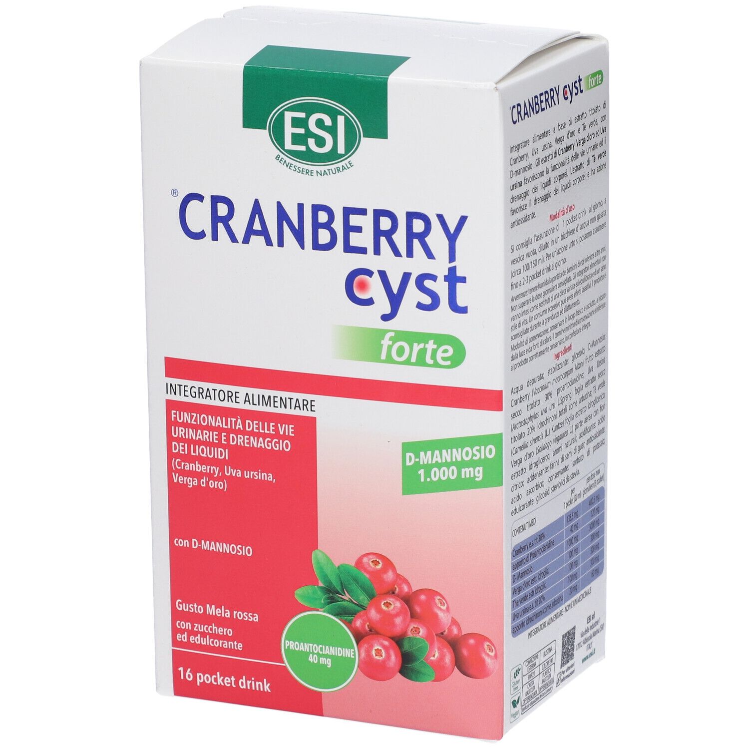 Esi Cranberry Cyst Forte Pocket Drink