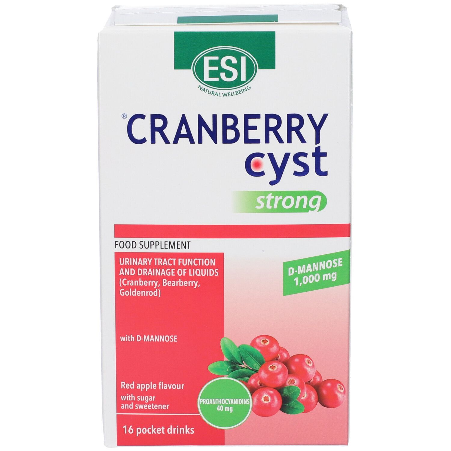 Esi Cranberry Cyst Forte Pocket Drink
