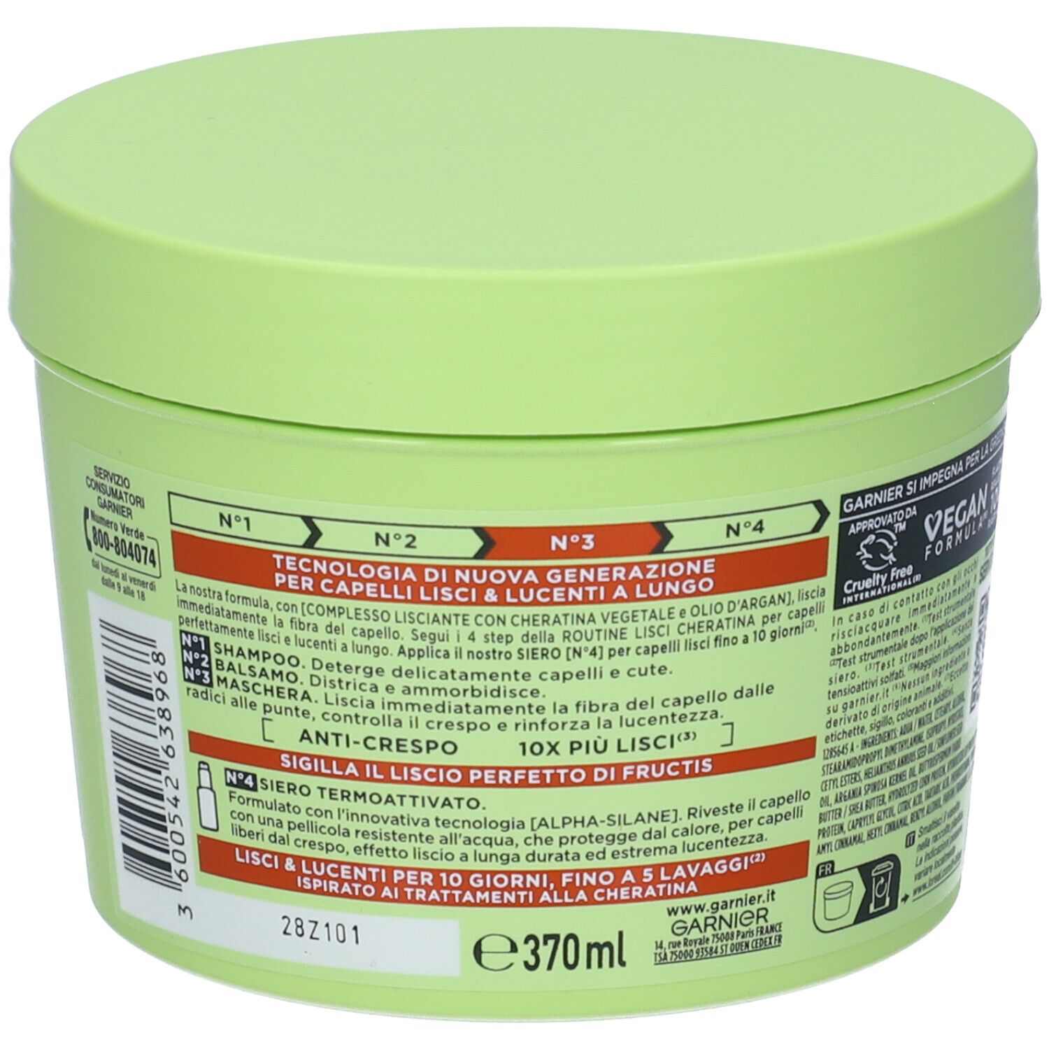 Garnier Fructis Keratin Sleek Maschera