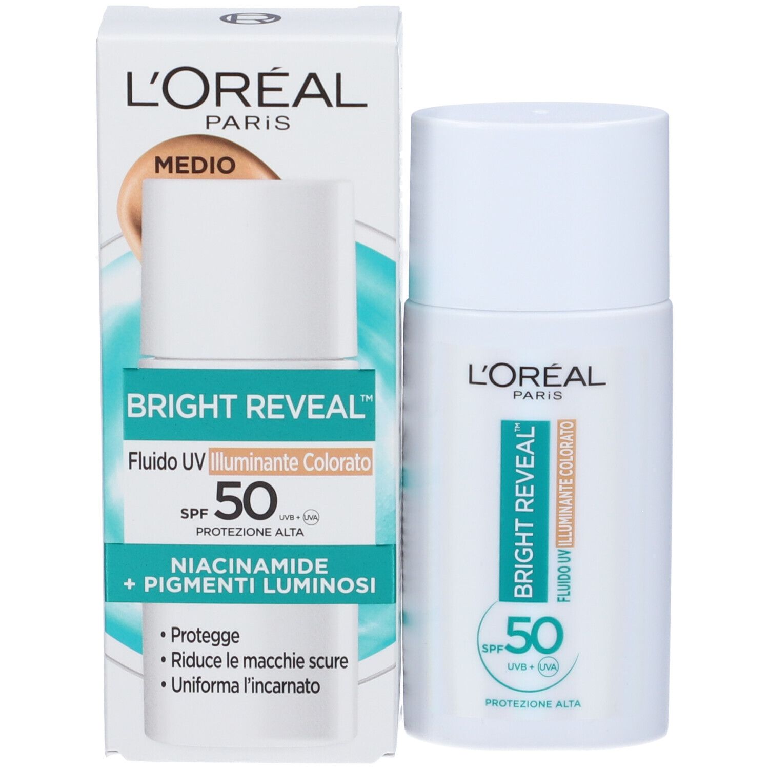 L'Oreal Paris Skincare Fluido Bright Reveal UV Colorato SPF50