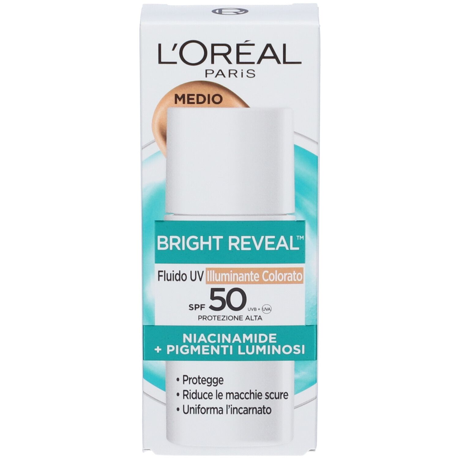 L'Oreal Paris Skincare Fluido Bright Reveal UV Colorato SPF50
