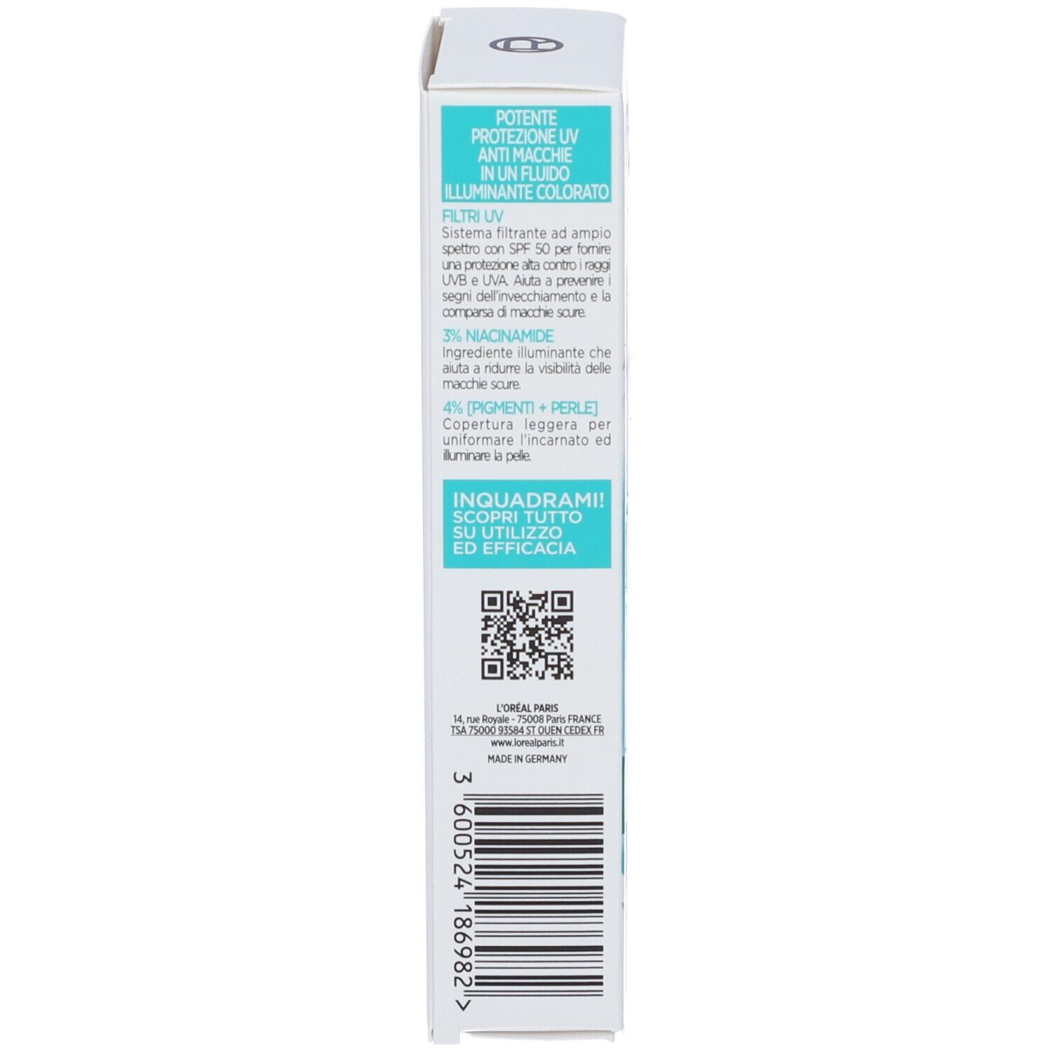 L'Oreal Paris Skincare Fluido Bright Reveal UV Colorato SPF50