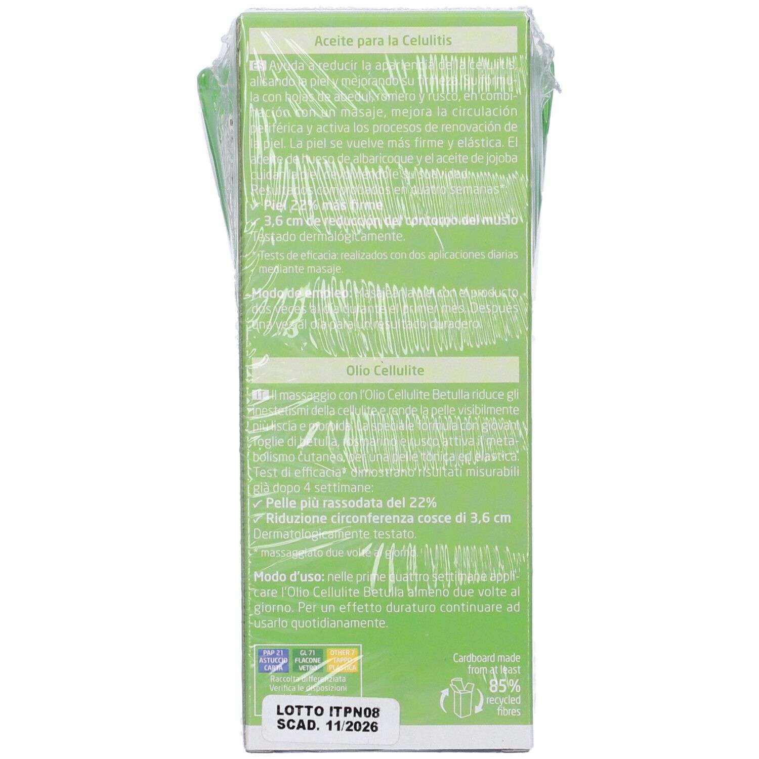 Weleda Olio Cellulite Betulla + Gommage Betulla in Omaggio - risparmia il 10% con il codice: 10WELEDA