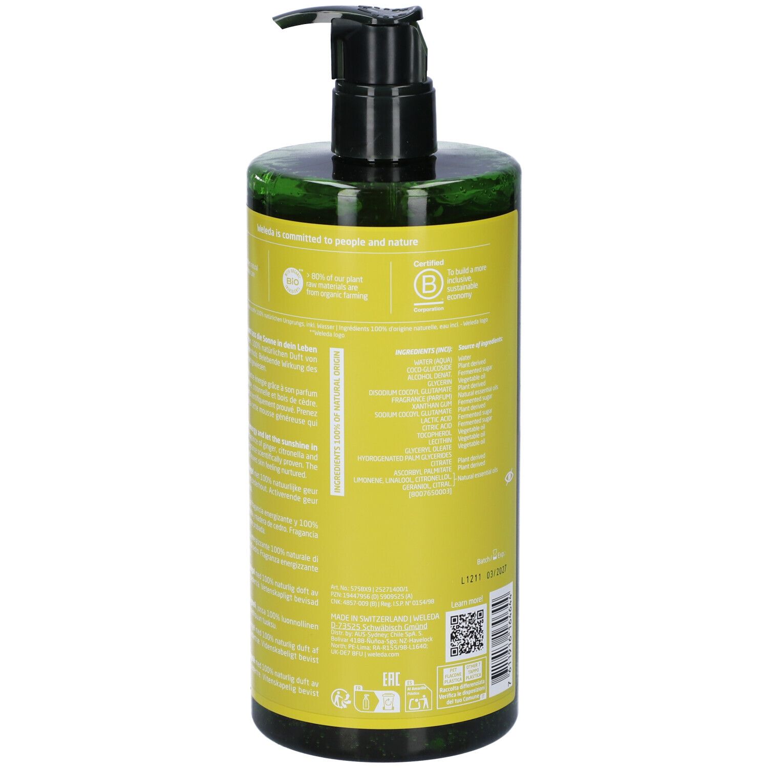 Weleda Gel Doccia Energy Zenzero - risparmia il 10% con il codice: 10WELEDA