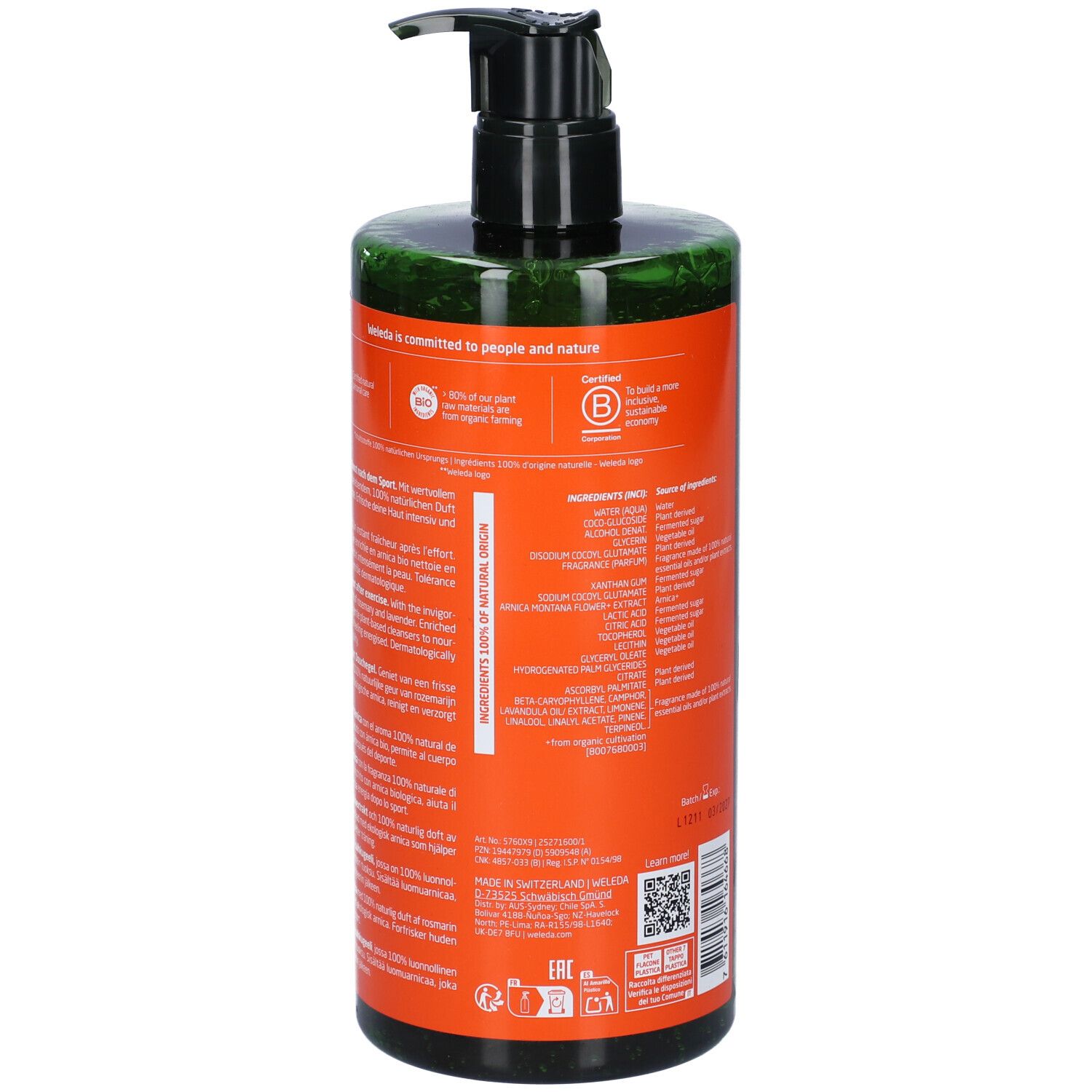 Weleda Gel Doccia Sport Arnica - risparmia il 10% con il codice: 10WELEDA