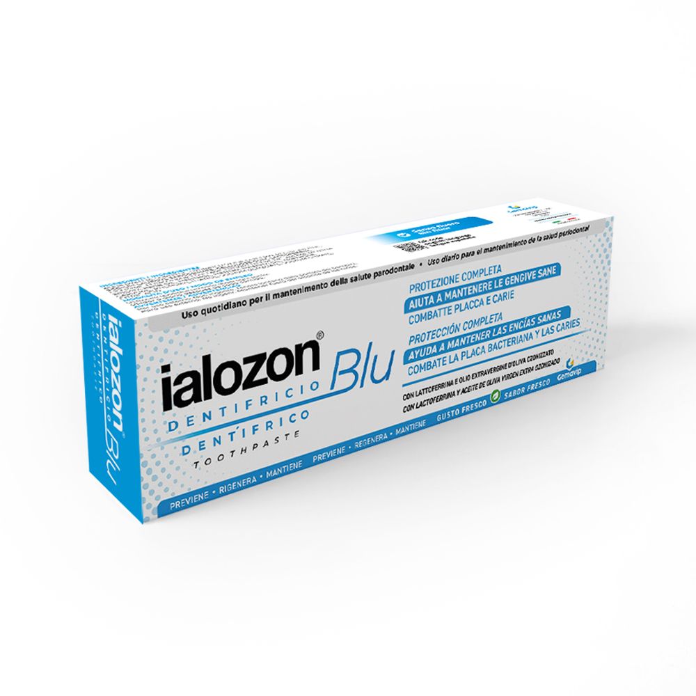 Scatola di dentifricio Ialozon Blu.