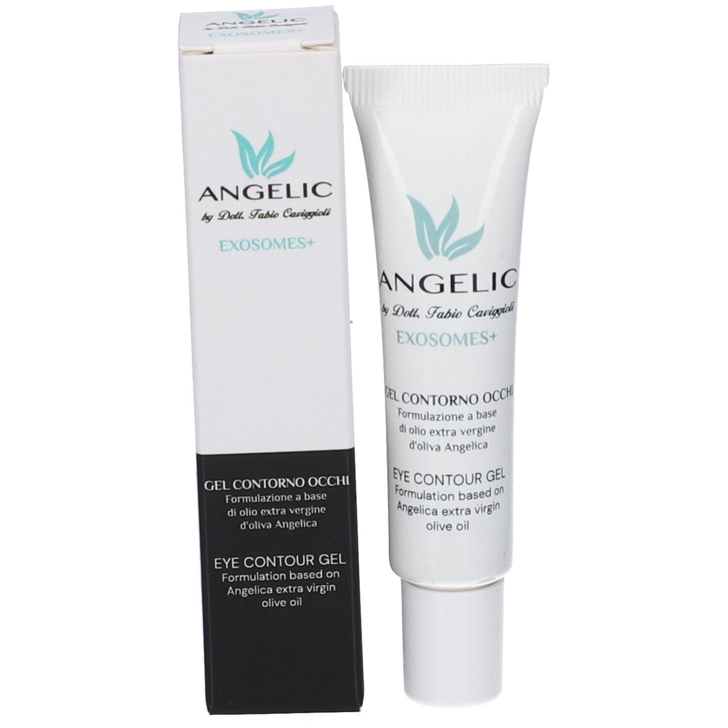 Tubo di gel contorno occhi e scatola, marca: Angelic.