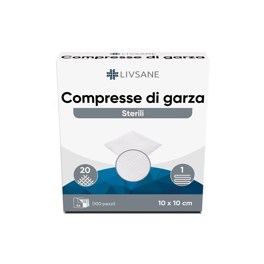 Garza Cotone Sterile 10X10 100 Pezzi