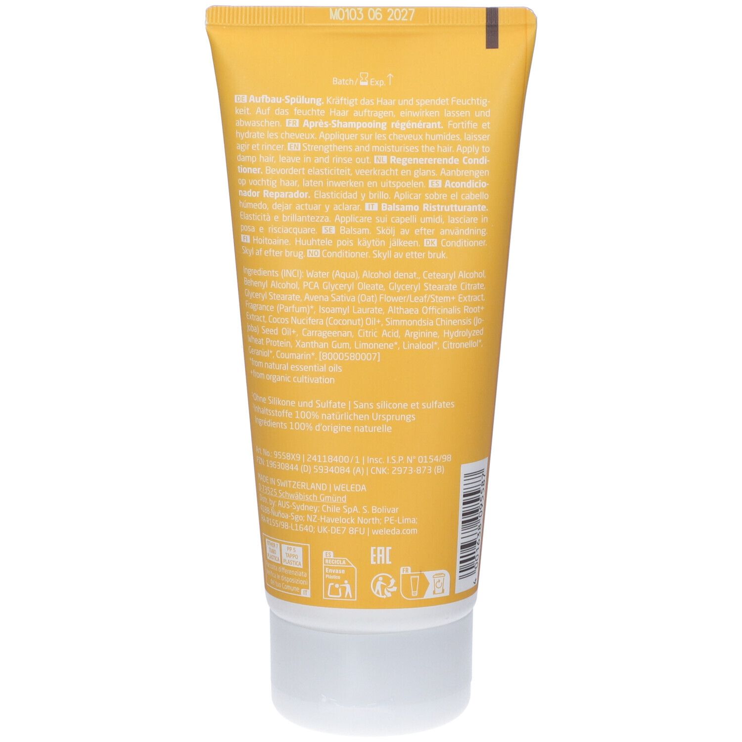 Weleda Replenish&Care Balsamo per Capelli all´Avena - risparmia il 10% con il codice: 10WELEDA