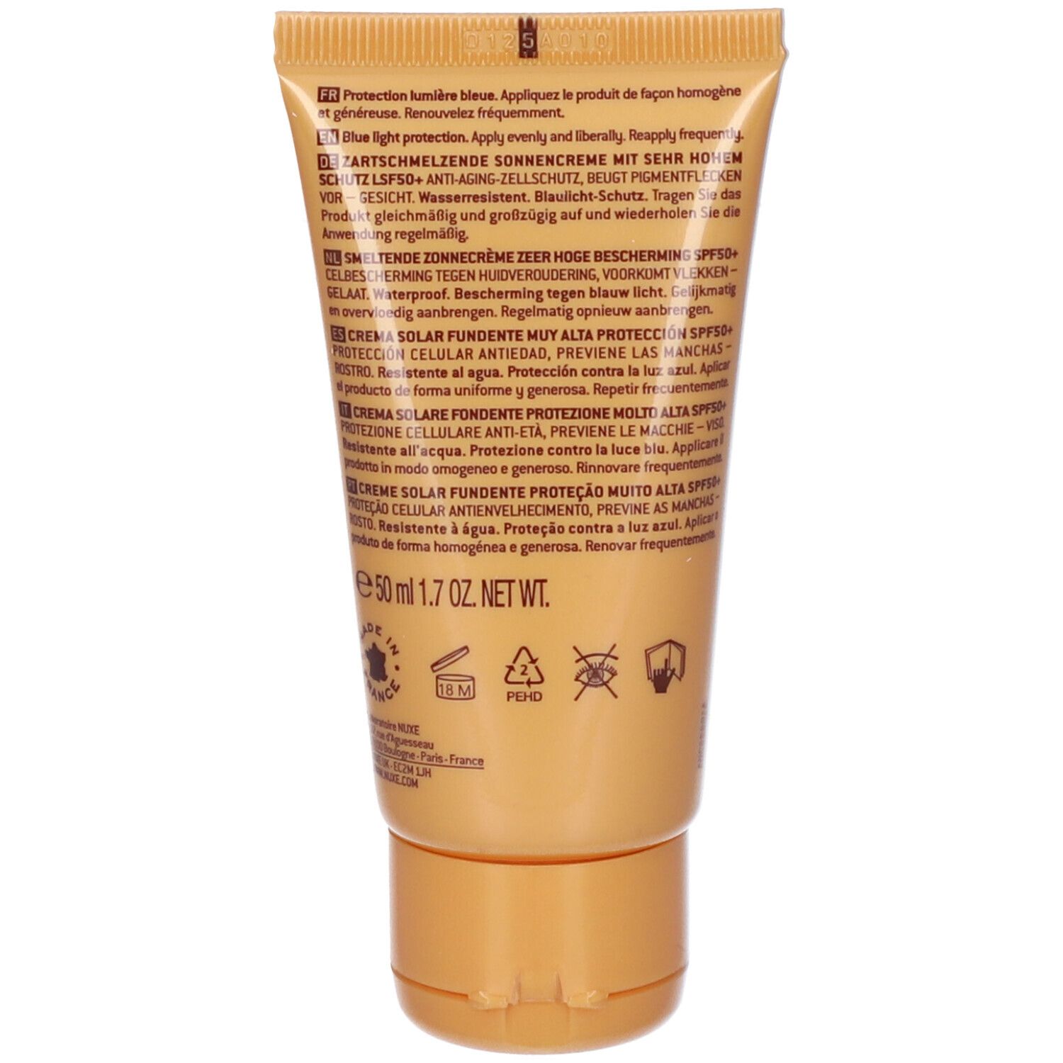 Nuxe Sun Crema Solare Anti-Età Viso SPF 50+