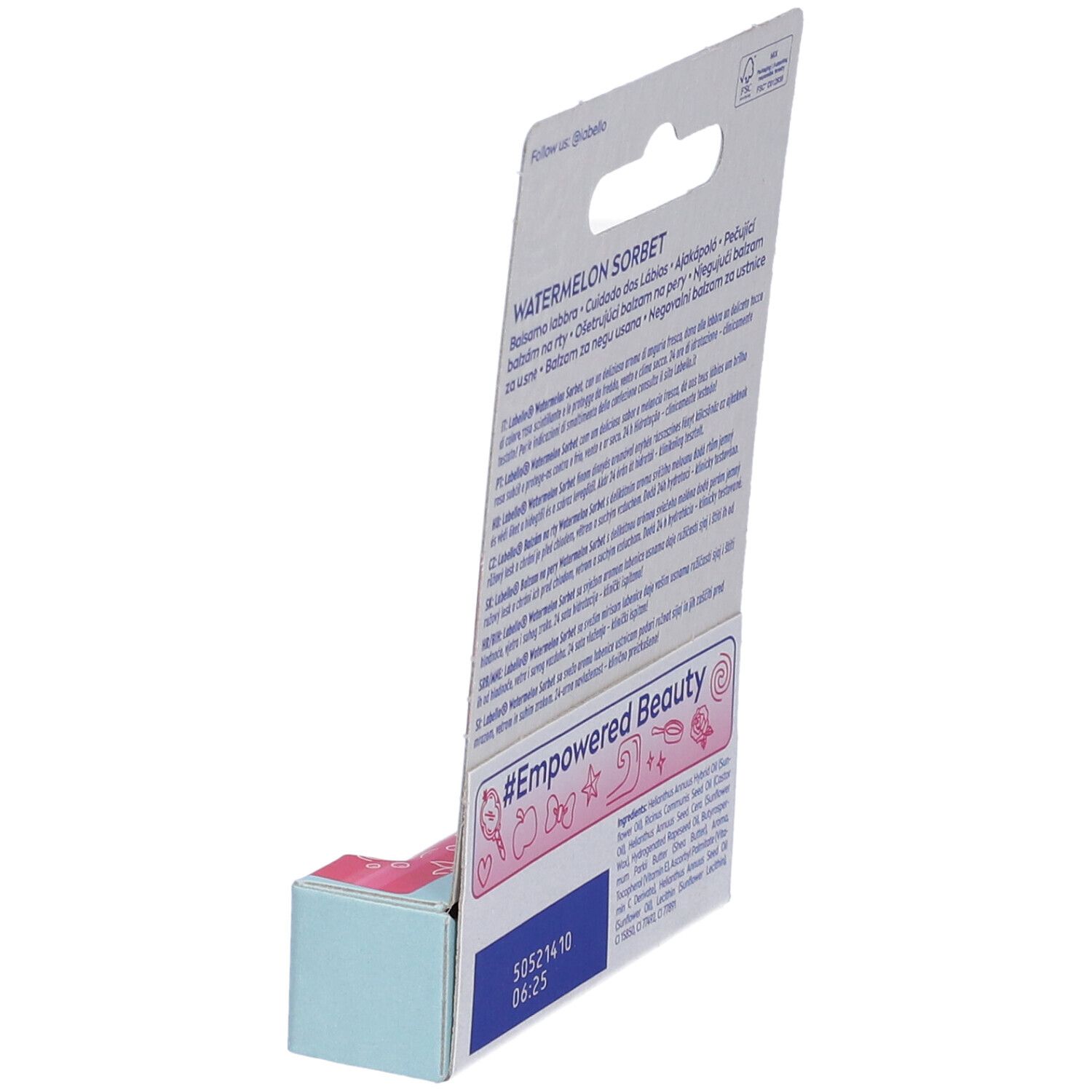 Labello Disney Princess Limited Edition, Vaiana di Oceania, Balsamo labbra colorato, Burrocacao aroma anguria