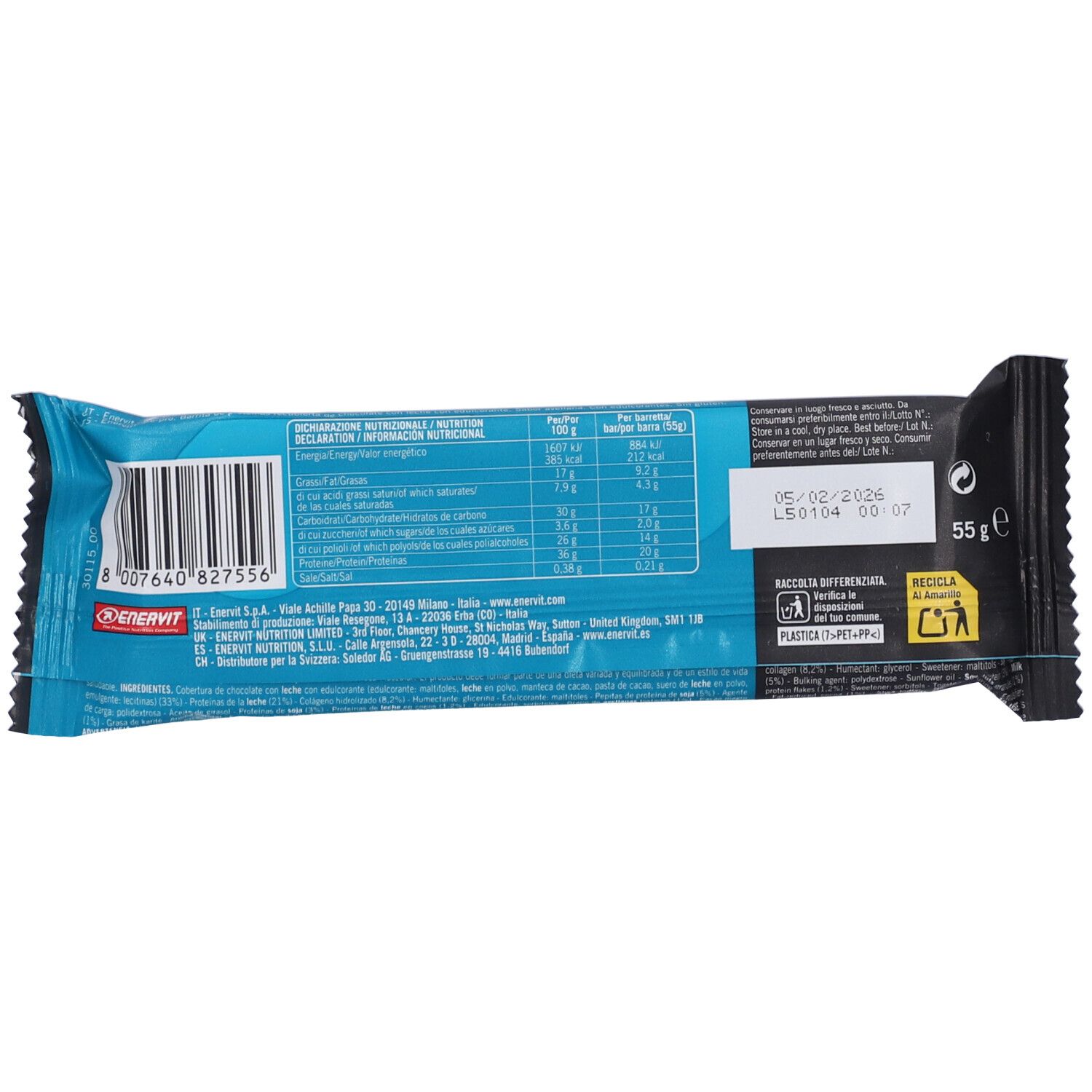 ENERVIT Pure-Pro 36% Protein Bar Crunchy Hazelnut