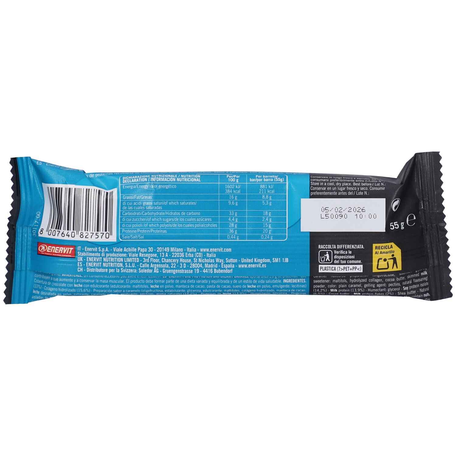 ENERVIT Pure-Pro 36% Protein Bar Creamy Caramel