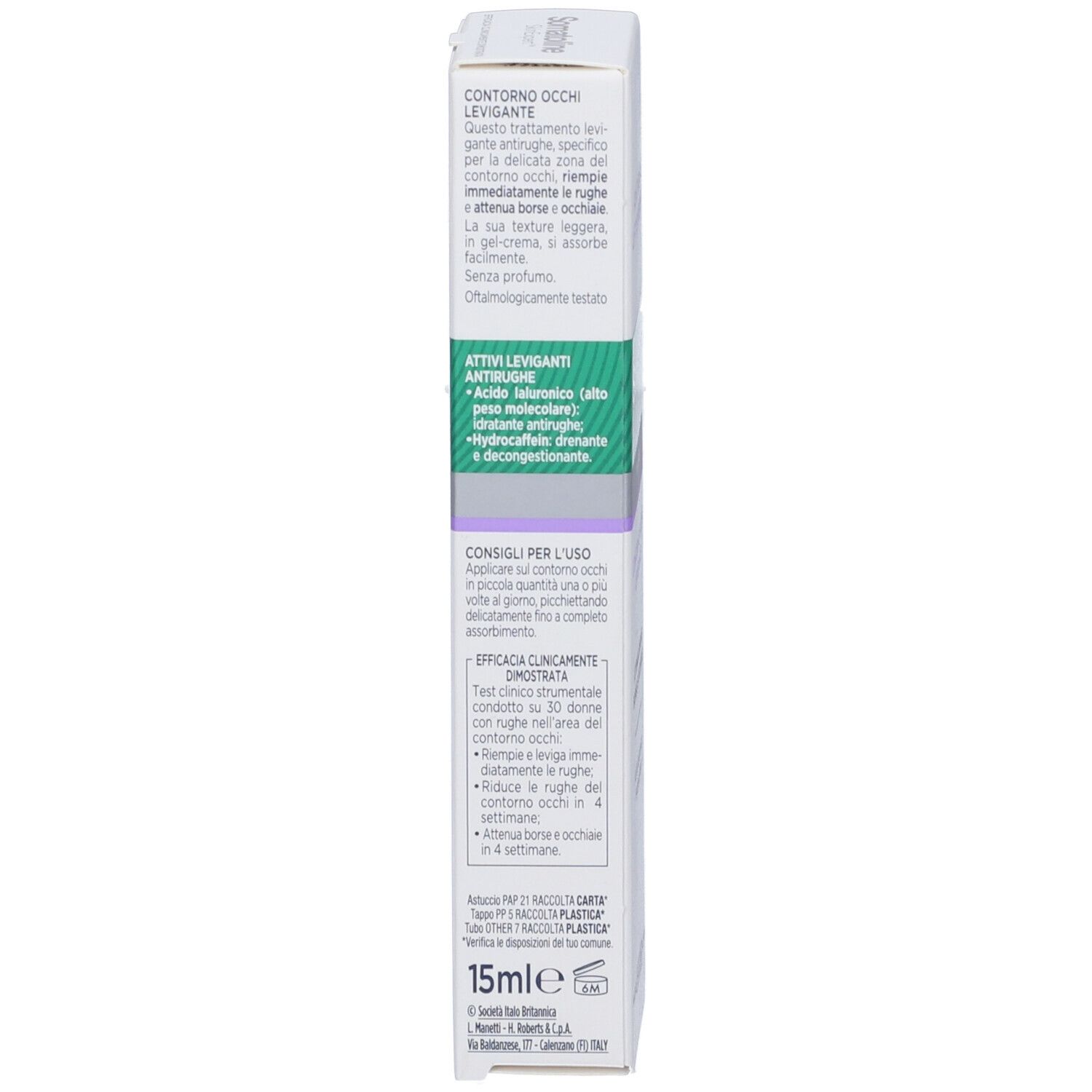Somatoline SkinExpert Viso Crema Contorno Occhi Levigante