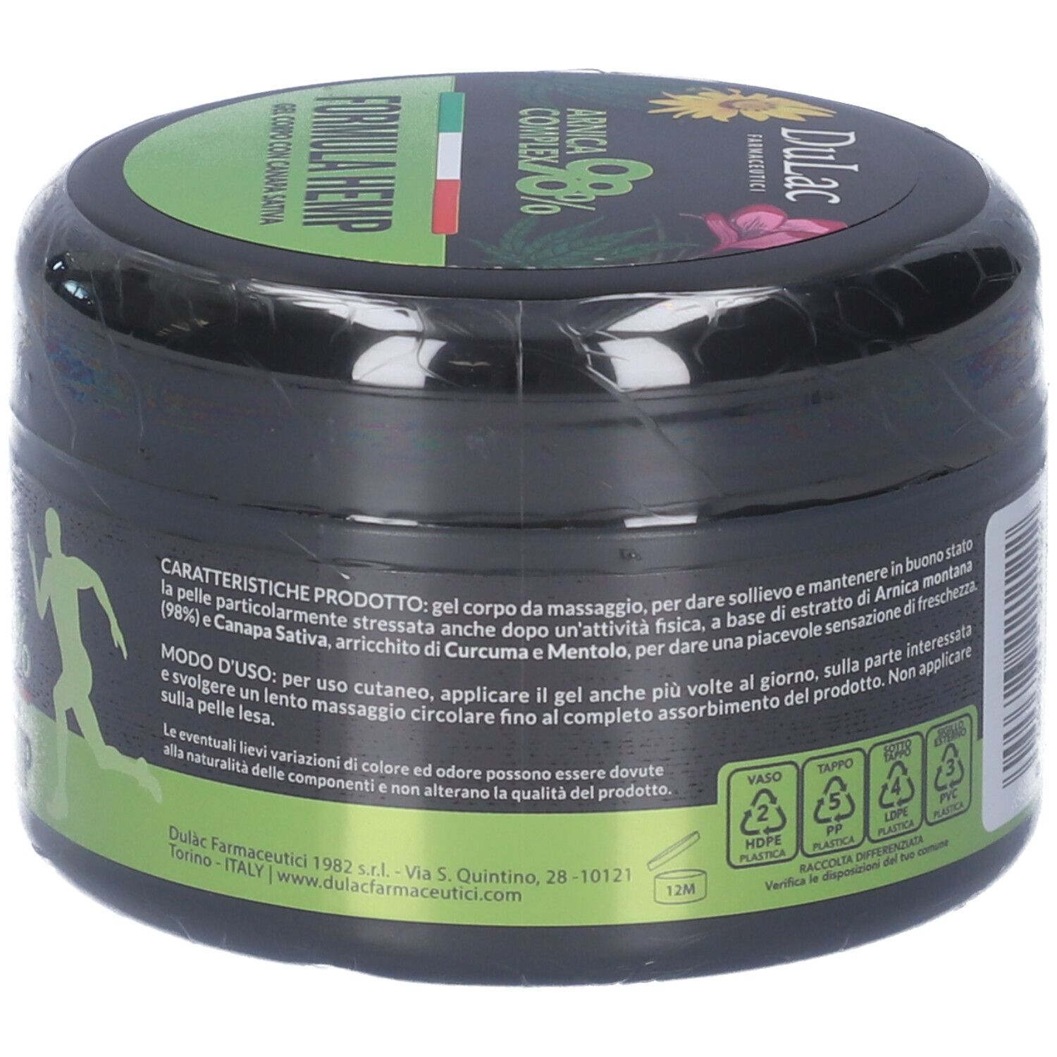 Dulac Arnica Complex 98% Formula Hemp Gel Corpo