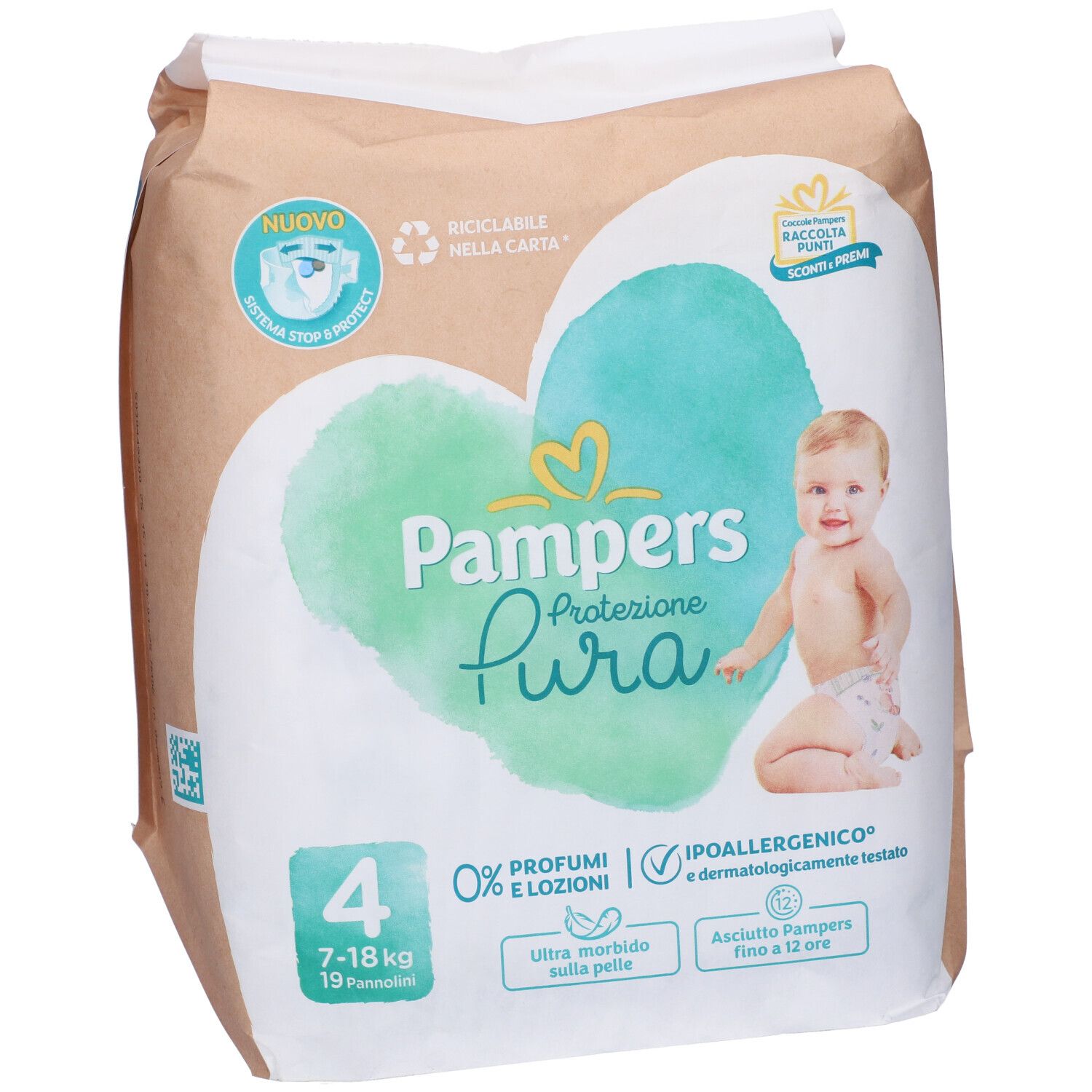 Pampers Protezione Pura Midi Pannolini Taglia 4 7-18 kg