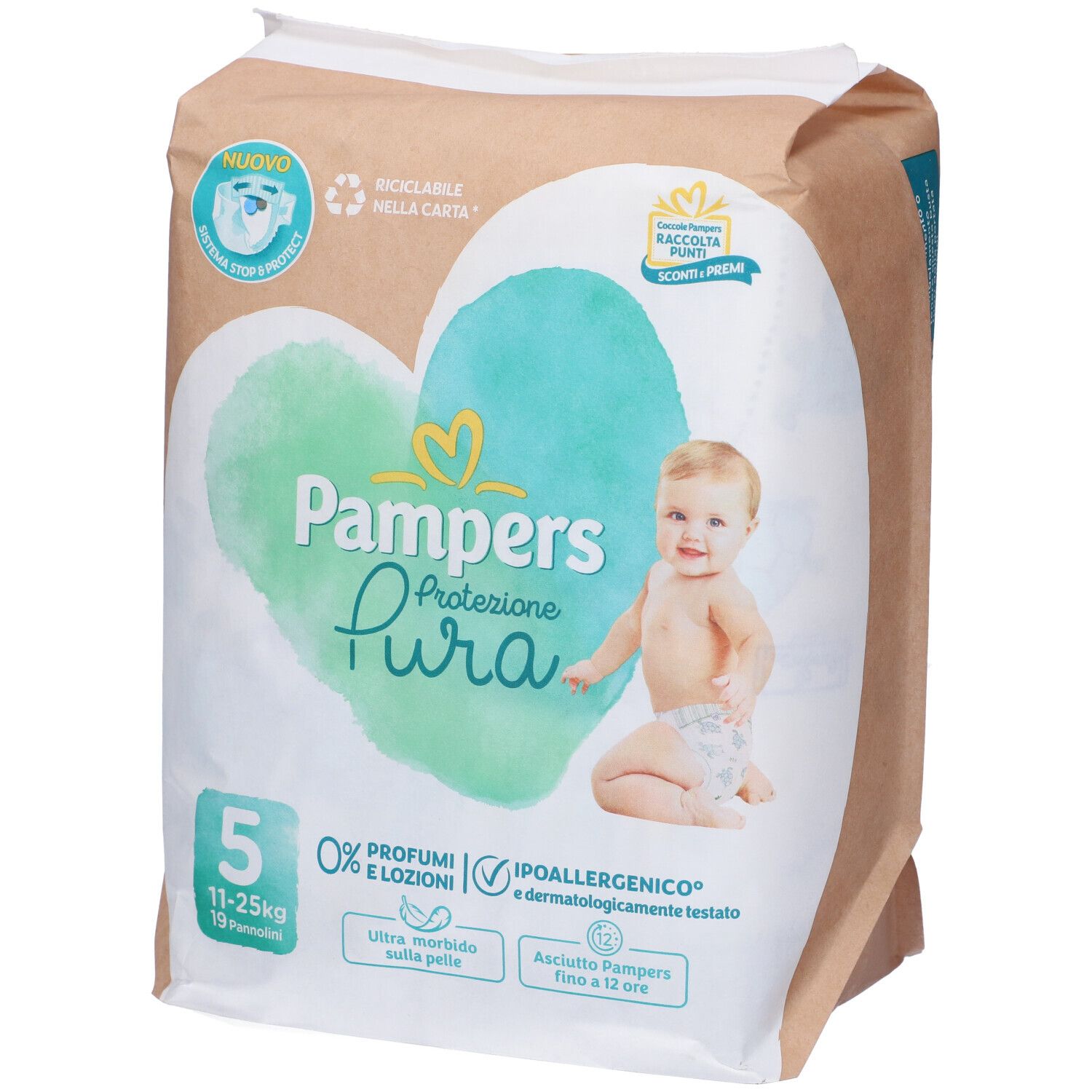 Pampers Protezione Pura Pannolini Taglia 5 / 11-25Kg