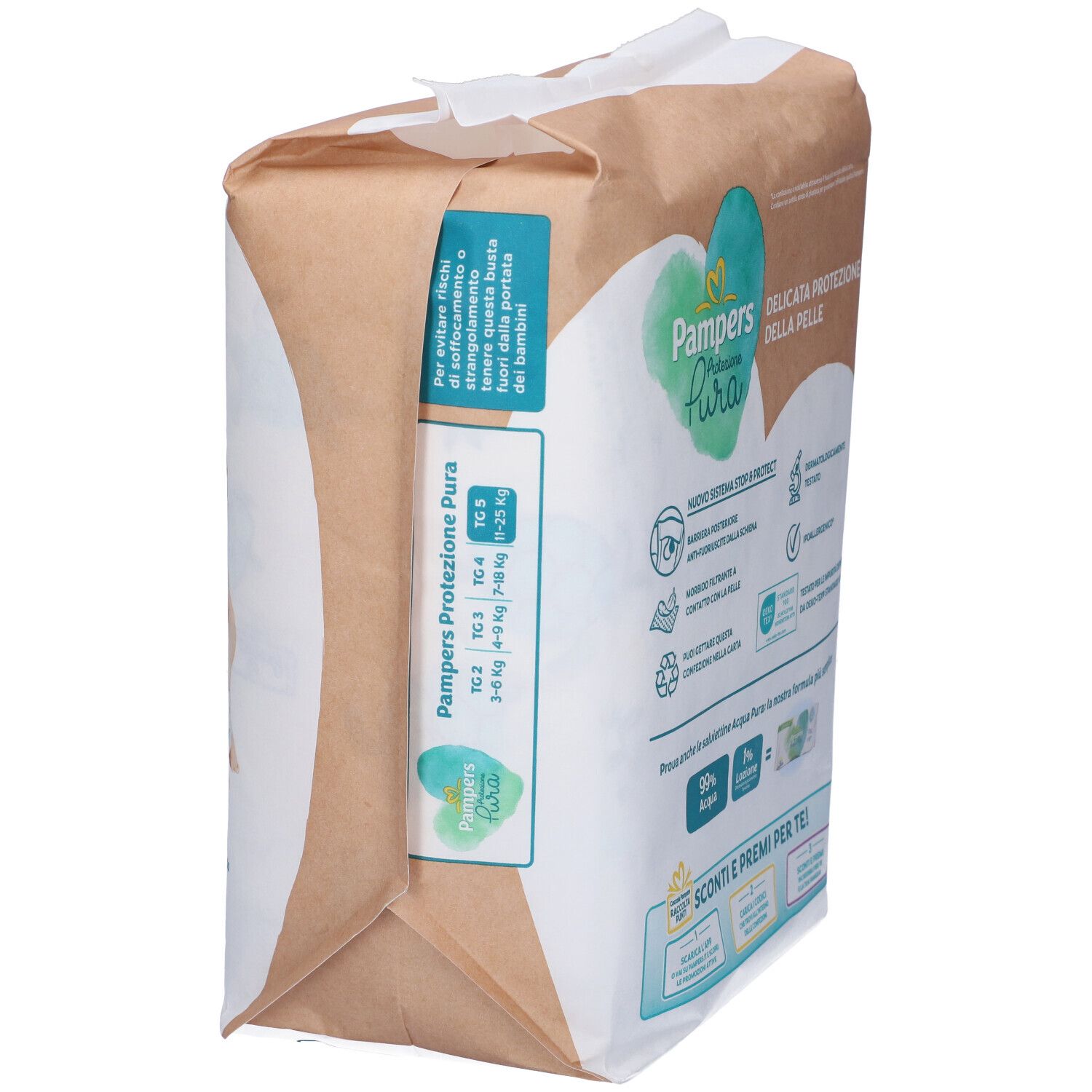 Pampers Protezione Pura Pannolini Taglia 5 / 11-25Kg