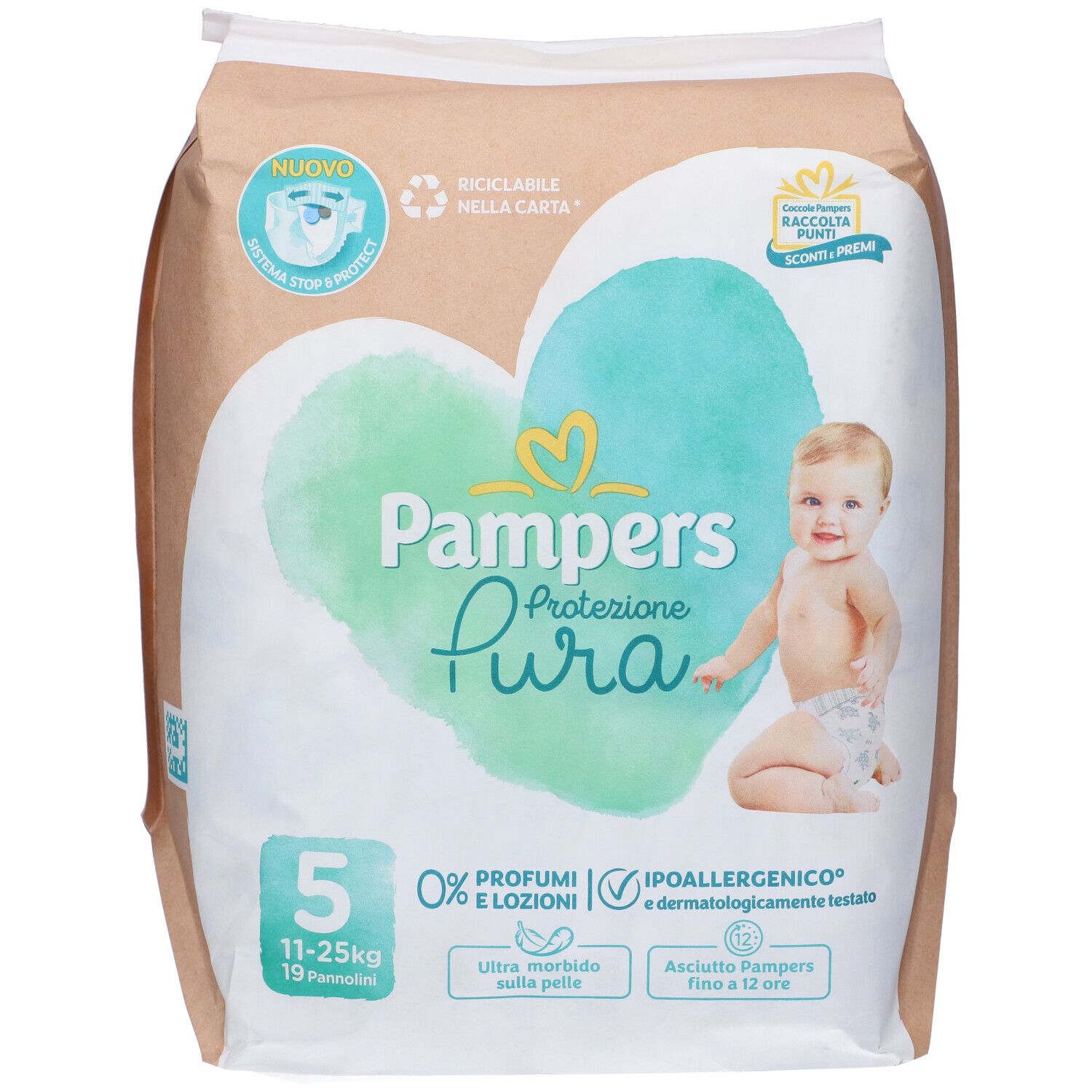 Pampers Protezione Pura Pannolini Taglia 5 / 11-25Kg