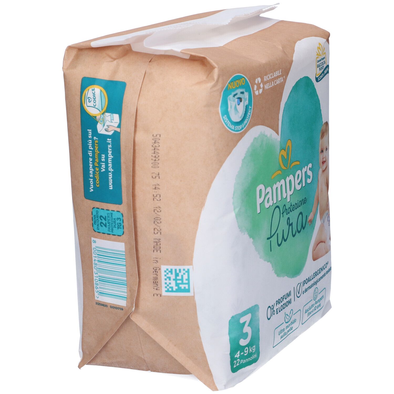 Pampers Protezione Pura Midi Pannolini Taglia3 4-9 kg