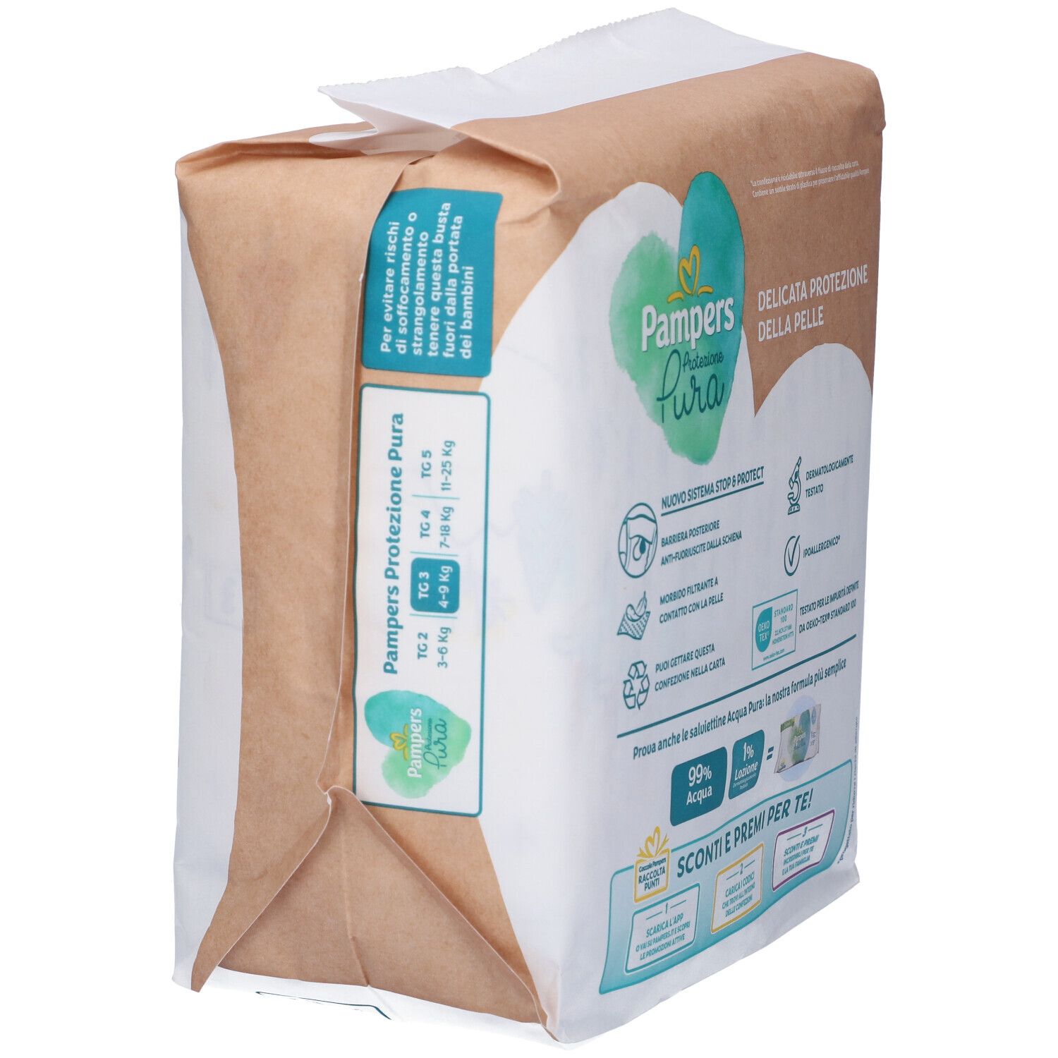Pampers Protezione Pura Midi Pannolini Taglia3 4-9 kg