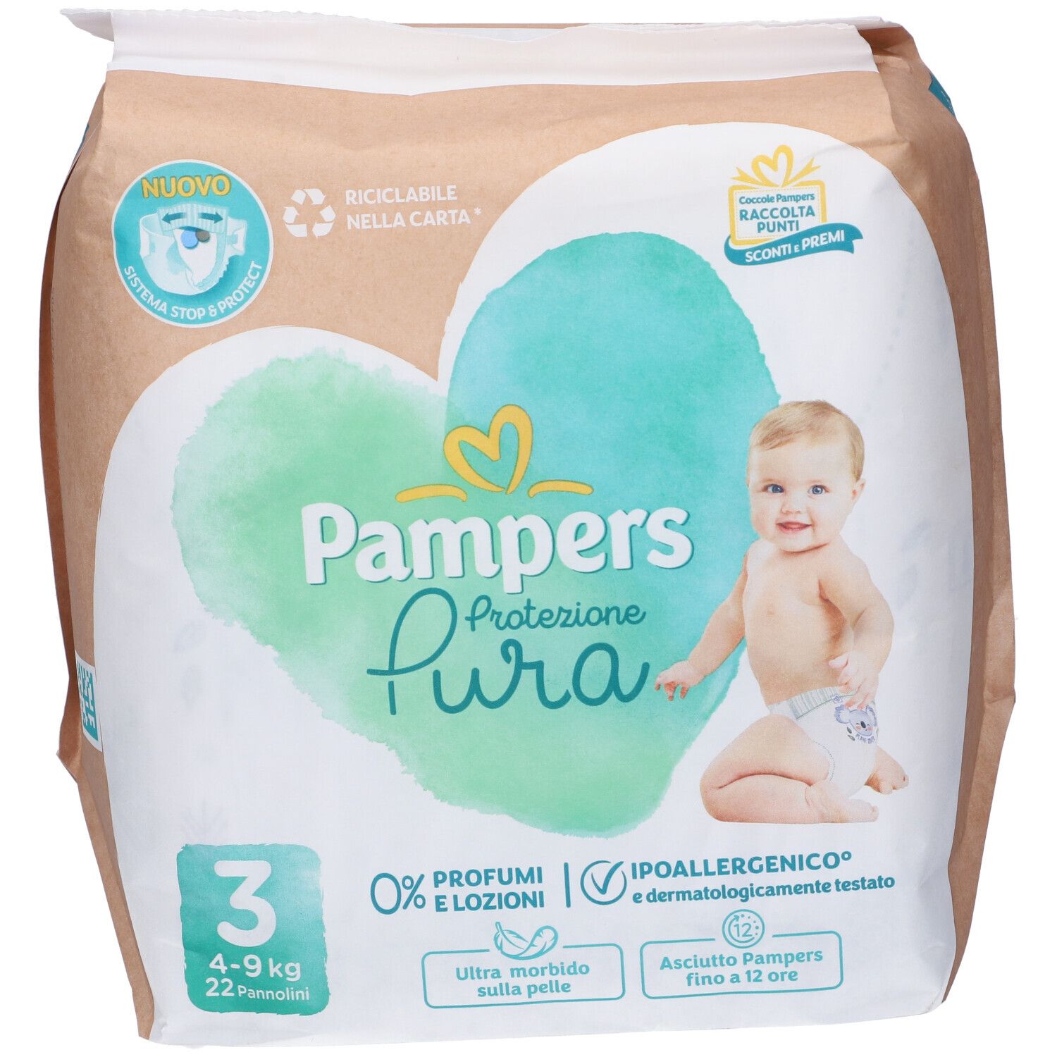 Pampers Protezione Pura Midi Pannolini Taglia3 4-9 kg