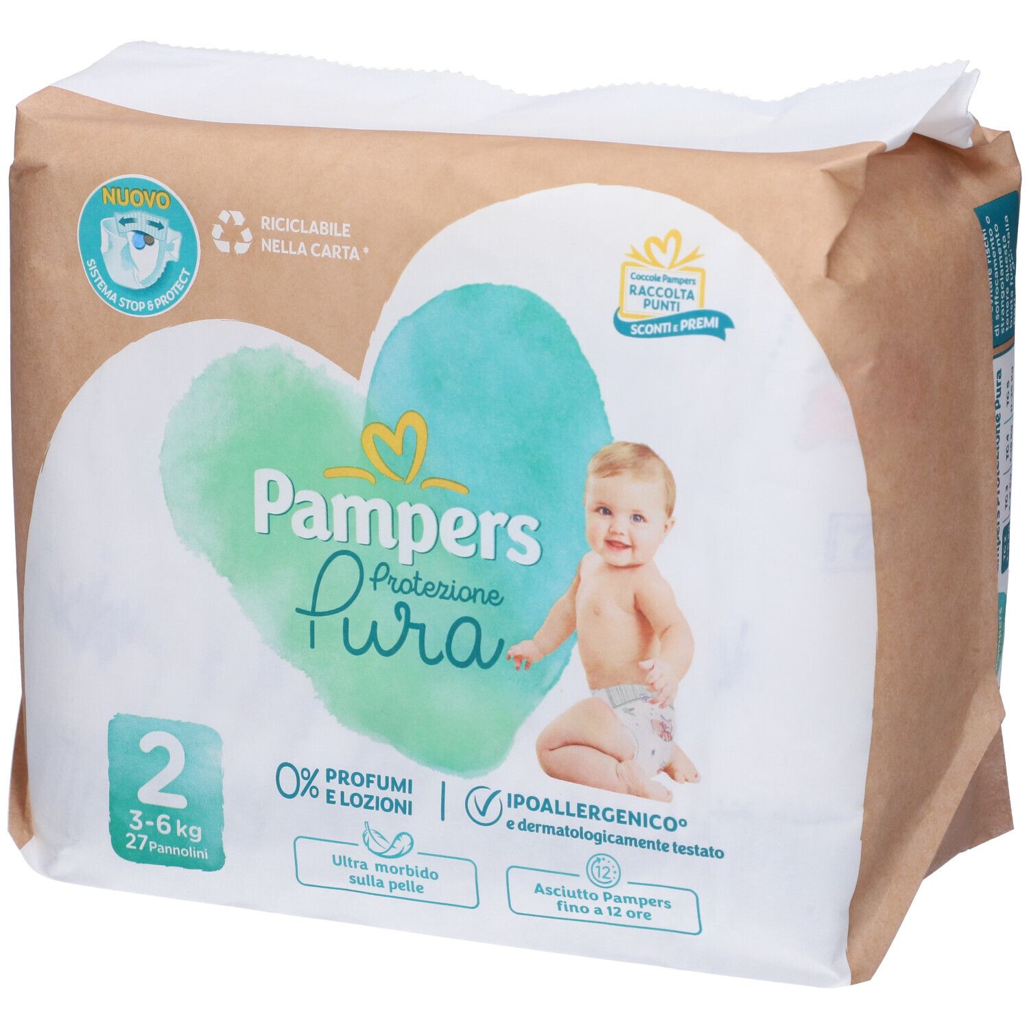 Pampers Protezione Pura Pannolini Taglia 2 / 3-6Kg