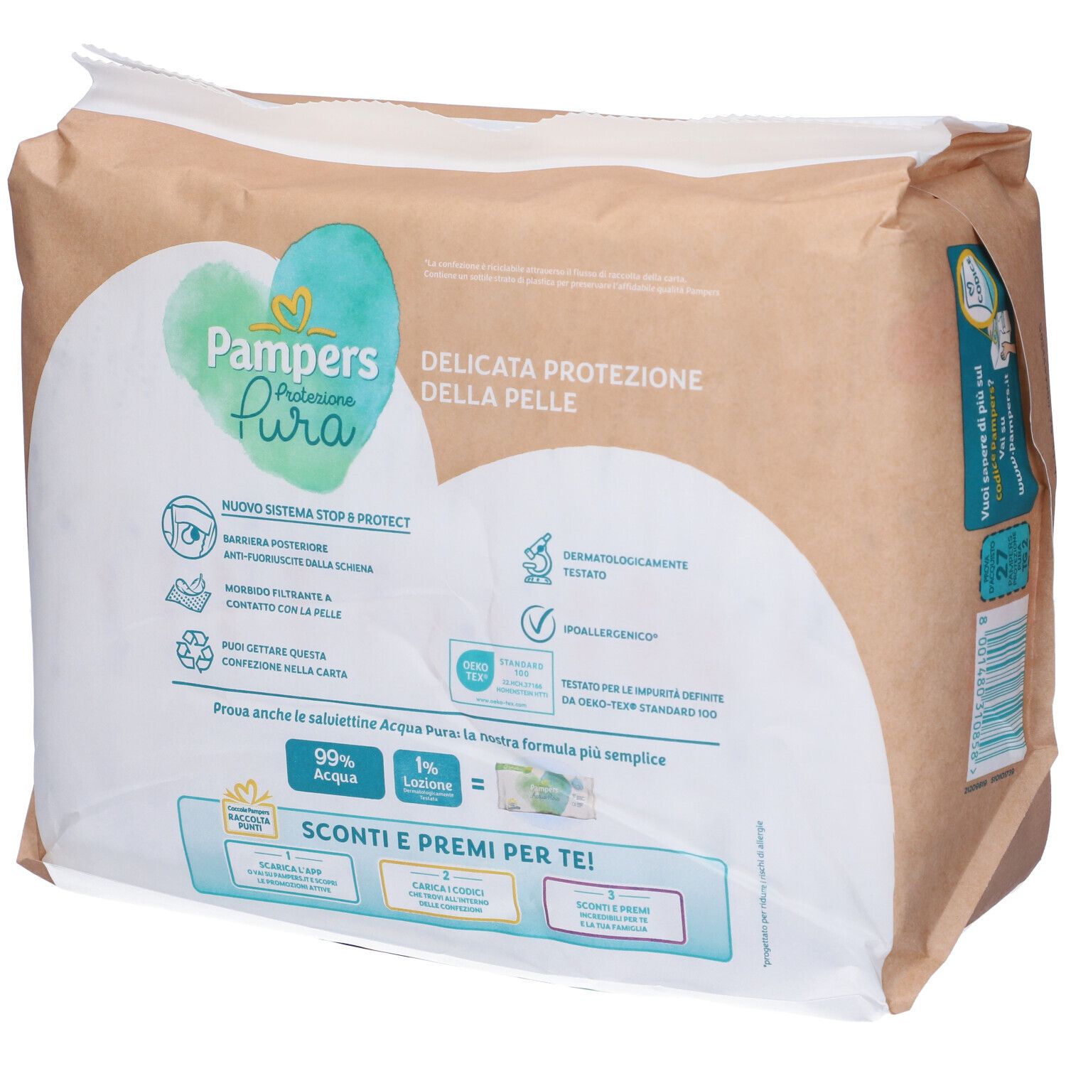 Pampers Protezione Pura Pannolini Taglia 2 / 3-6Kg