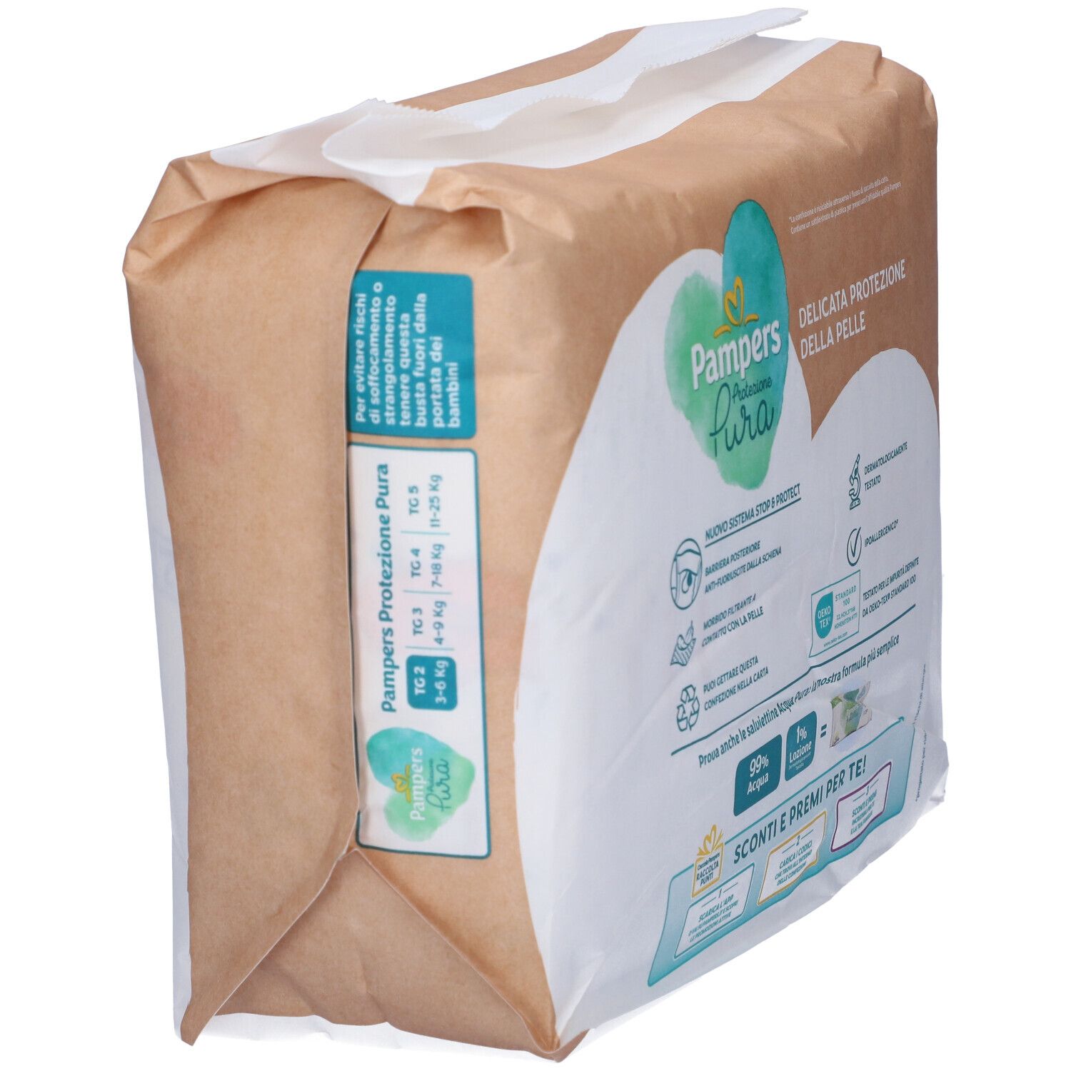 Pampers Protezione Pura Pannolini Taglia 2 / 3-6Kg