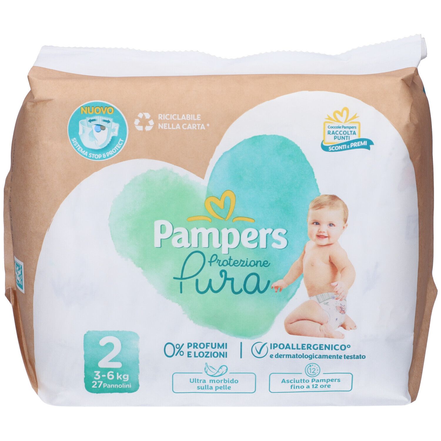 Pampers Protezione Pura Pannolini Taglia 2 / 3-6Kg