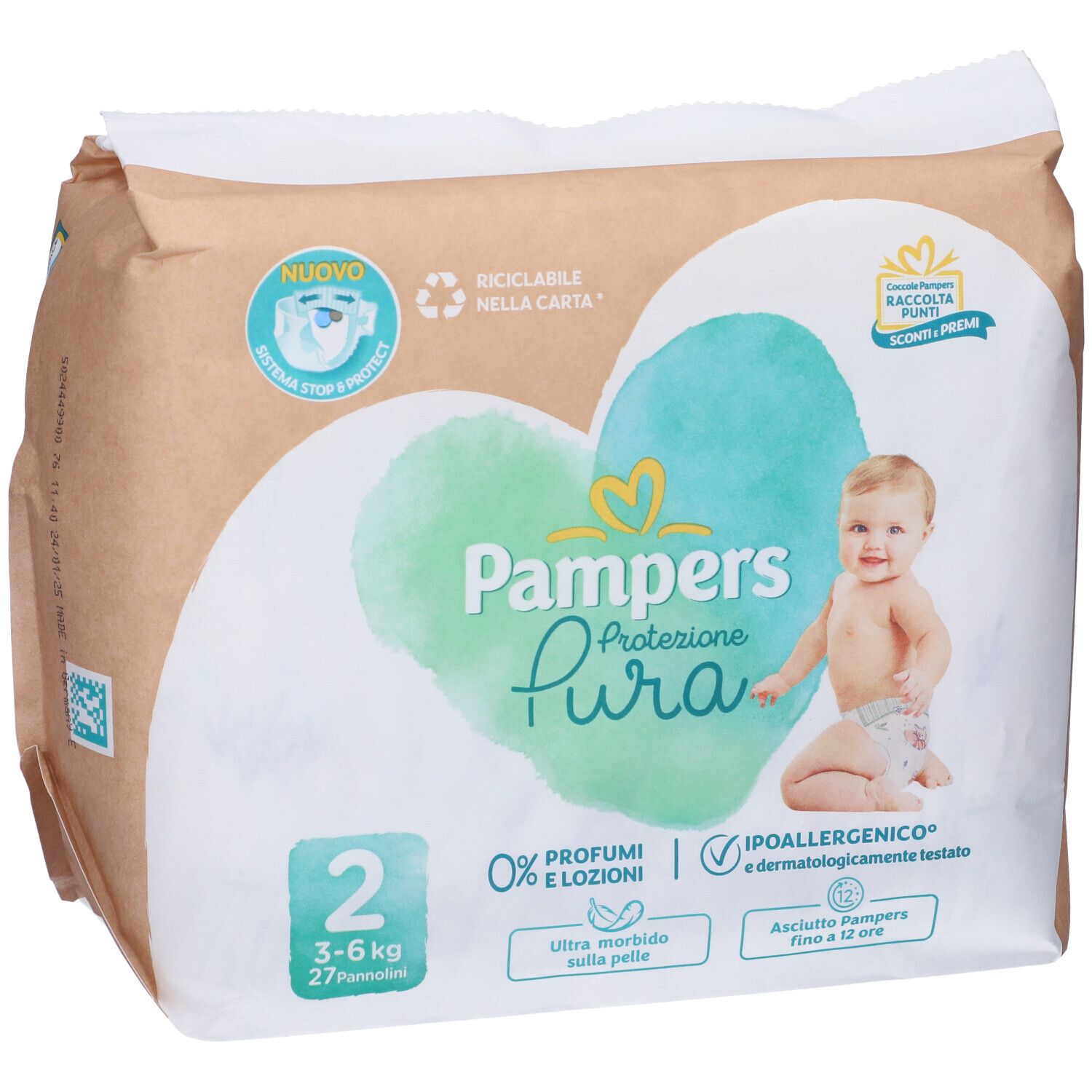 Pampers Protezione Pura Pannolini Taglia 2 / 3-6Kg