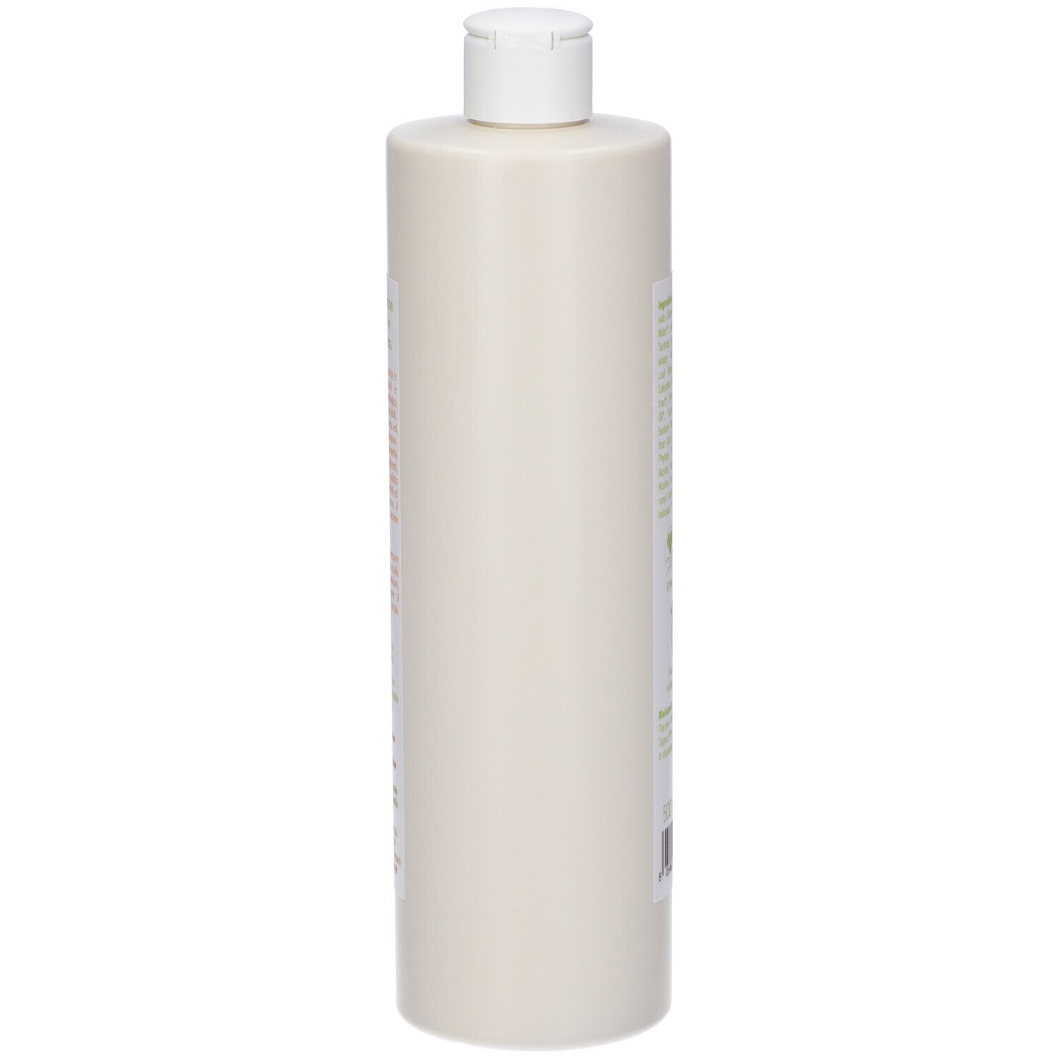 Flacone beige con tappo bianco. Nessun altro dettaglio visibile.