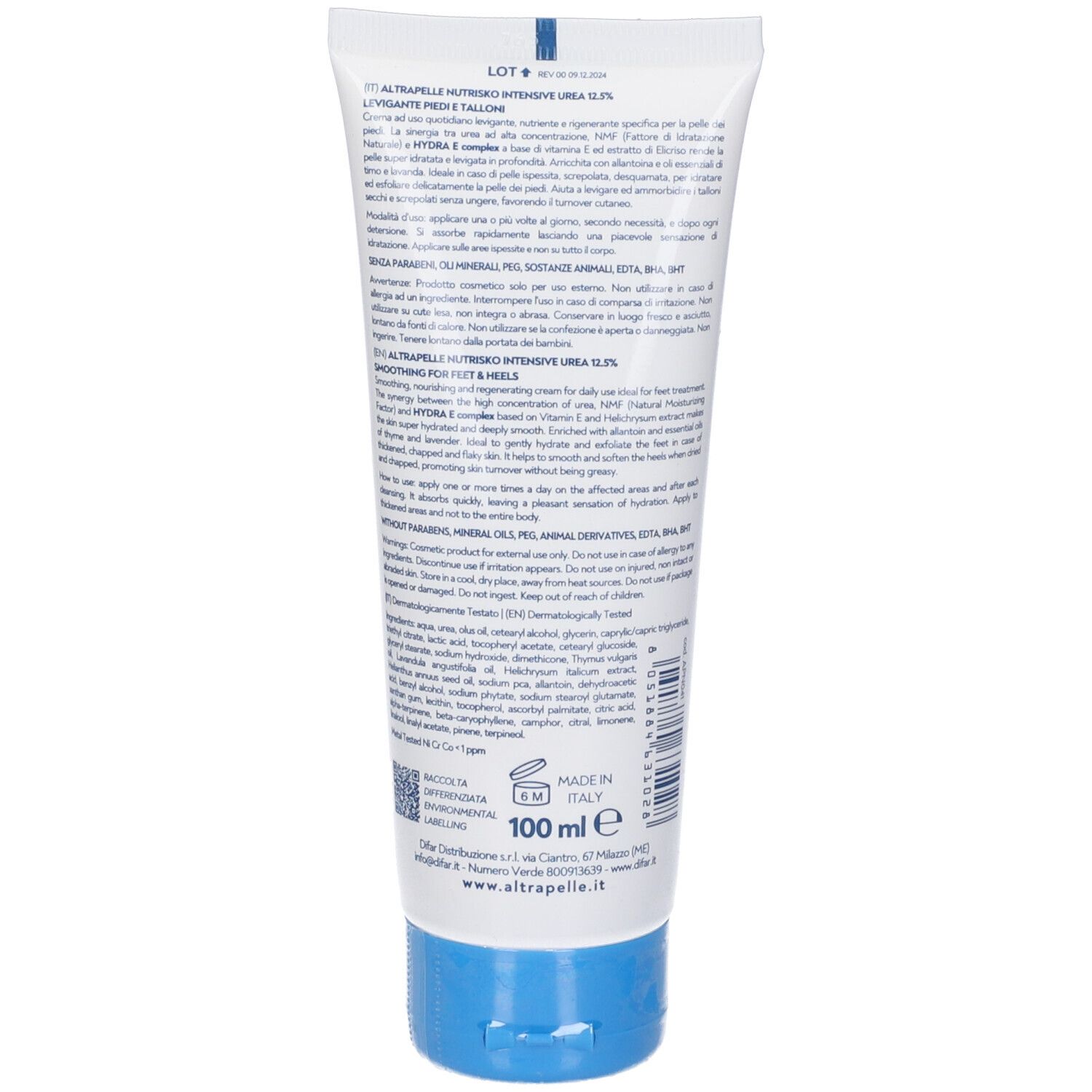 Altrapelle Nutrisko Intensive Urea 12,5% Crema Levigante Piedi e Talloni