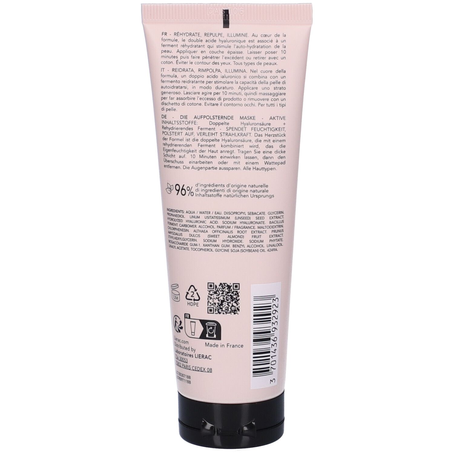 Lierac Hydragenist La Maschera Rimpolpante