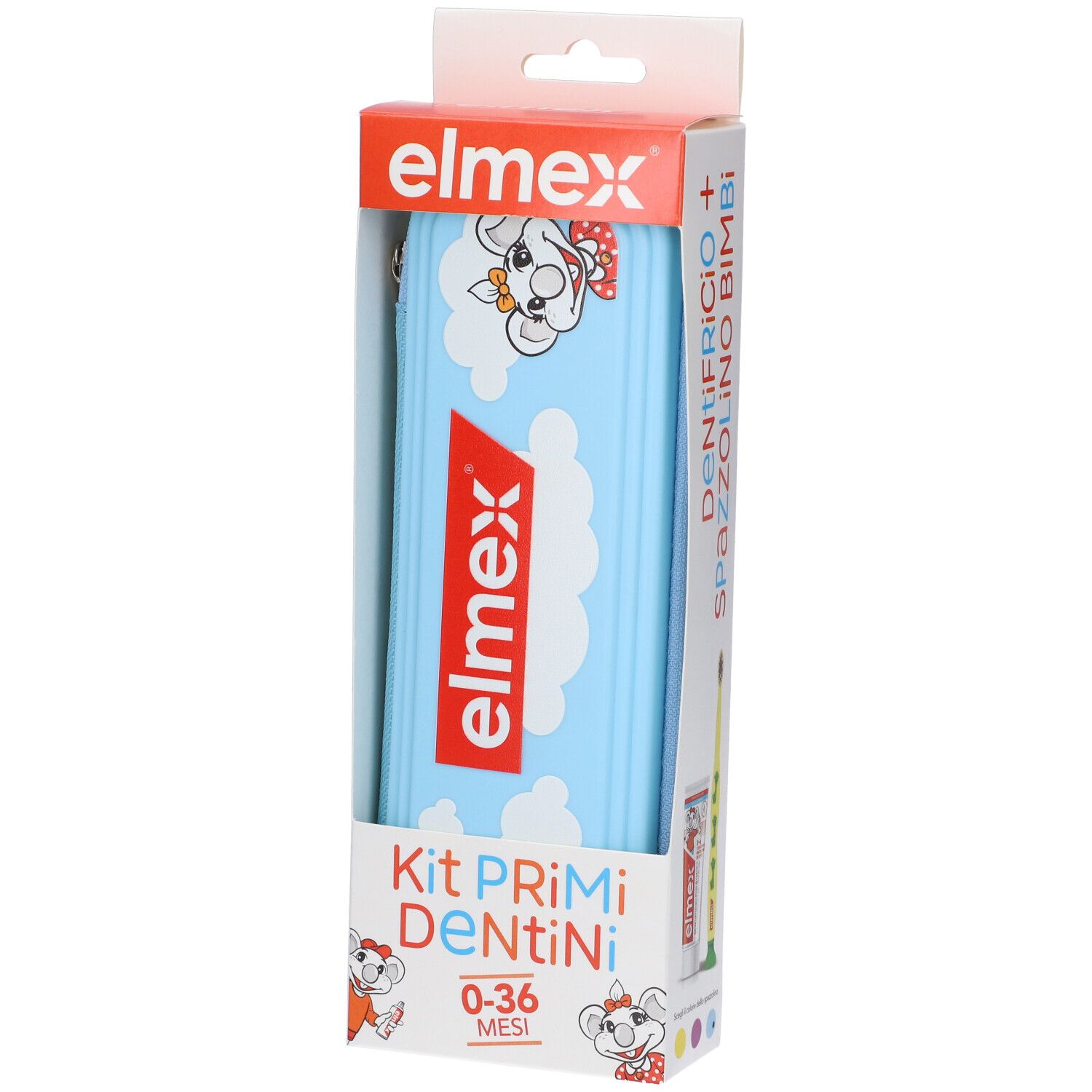 Elmex Kit Primi Dentini 0-36 Mesi Elmex Bimbi Dentifricio + Spazzolino Bimbi Educativo New 0-3 Anni