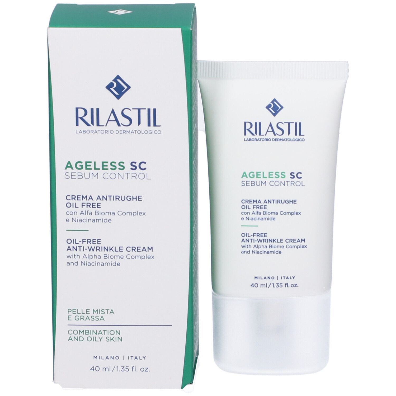 Rilastil Ageless Sc Sebum Control Crema Antirughe Oil Free