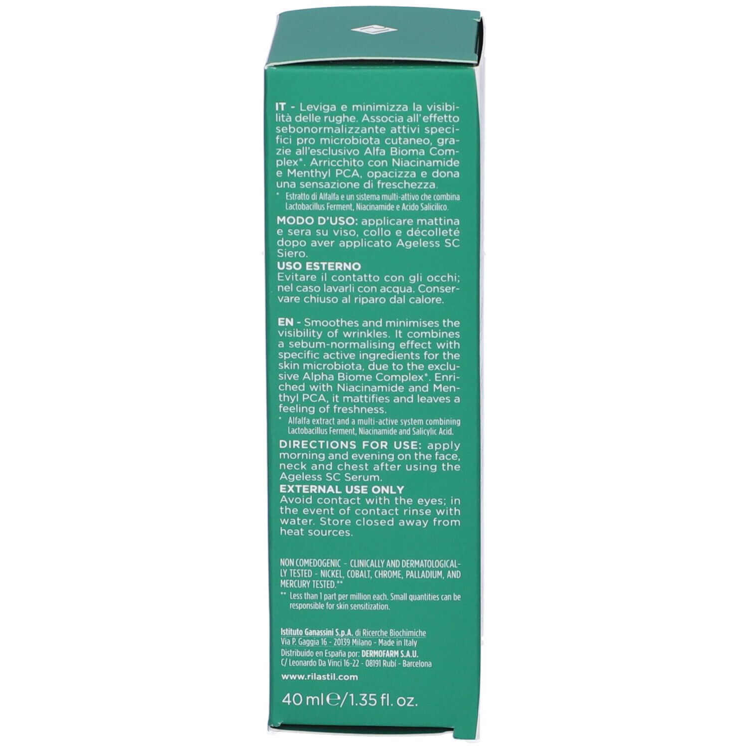 Rilastil Ageless Sc Sebum Control Crema Antirughe Oil Free