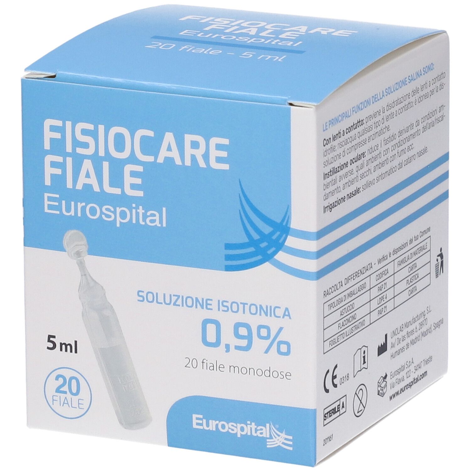 Eurospital Fisiocare Soluzione Saline in Fiale
