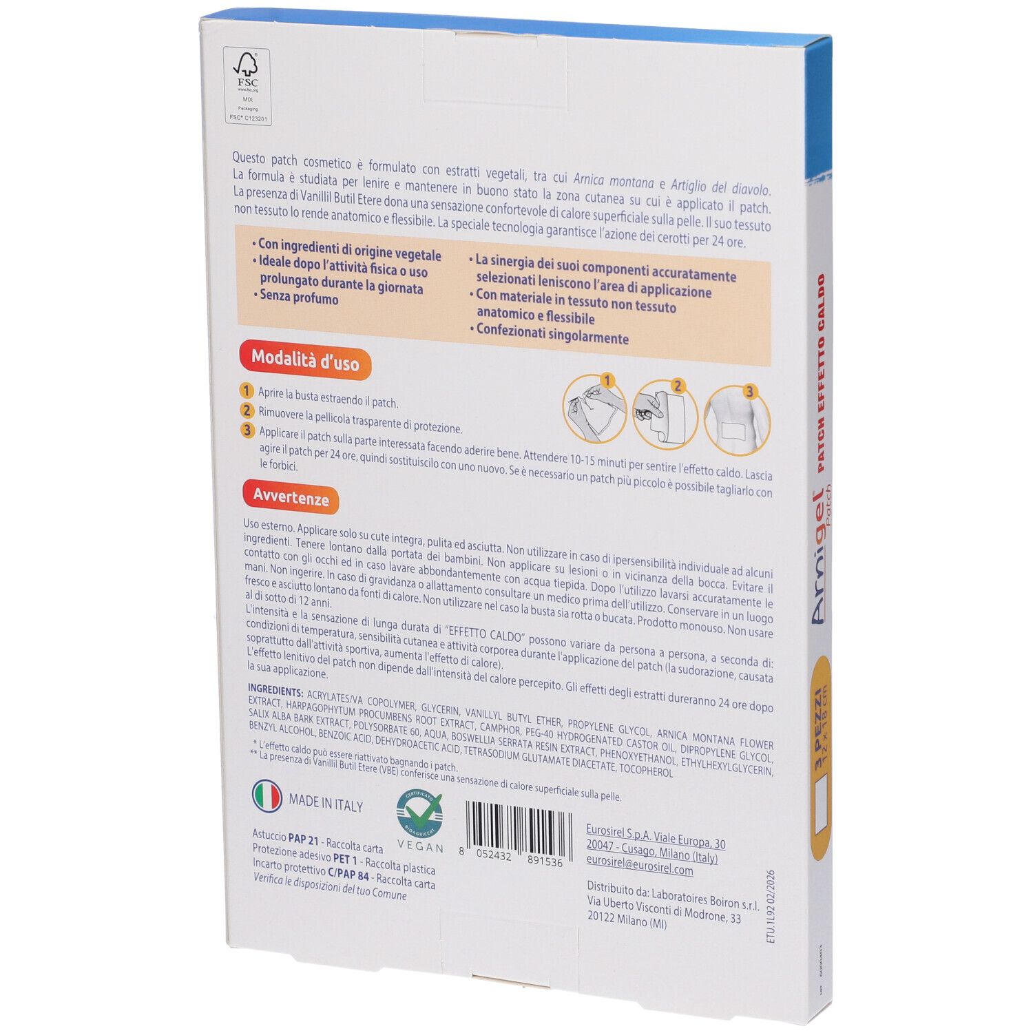 Confezione da 10 patch Arnigel.